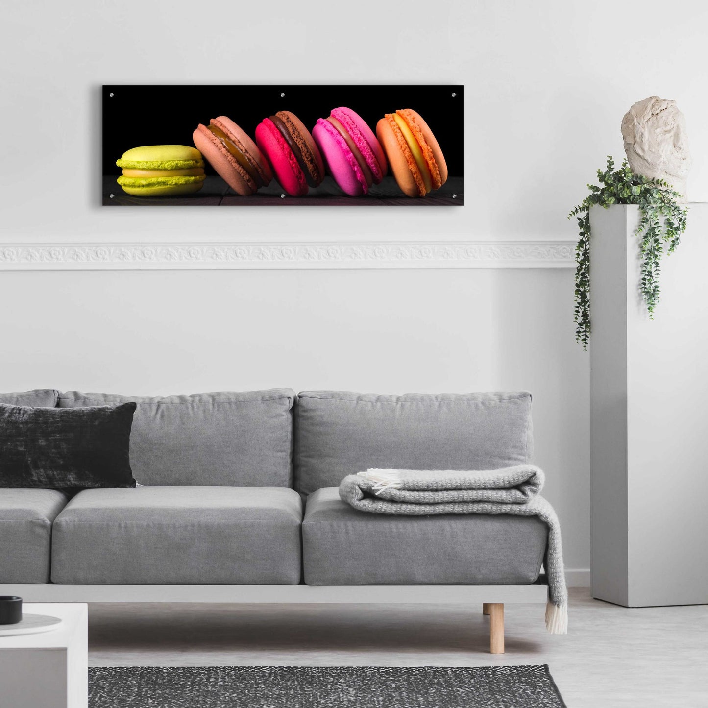 Epic Art 'Mama's Kitchen - Macroon' by Epic Portfolio, Acrylic Glass Wall Art,48x16