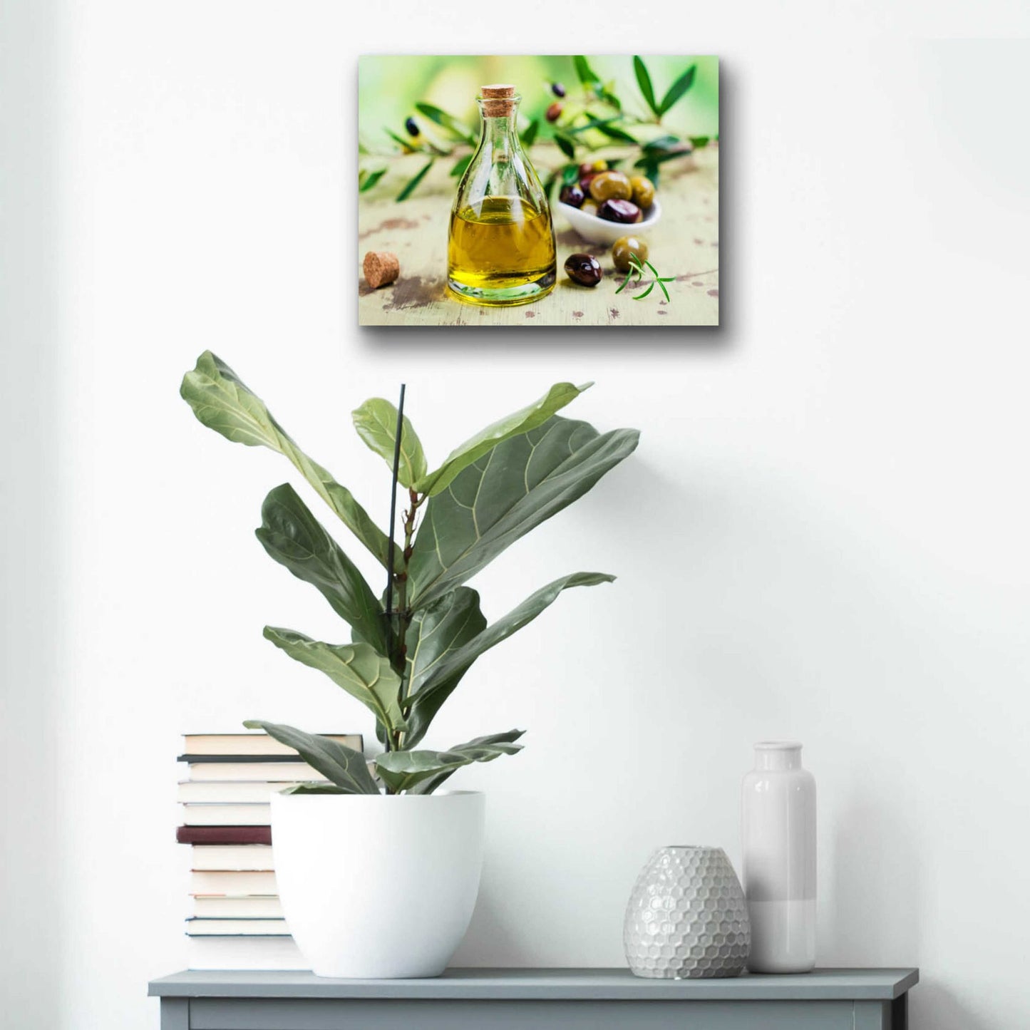 Epic Art 'Mama's Kitchen - Olive Oil' by Epic Portfolio, Acrylic Glass Wall Art,16x12