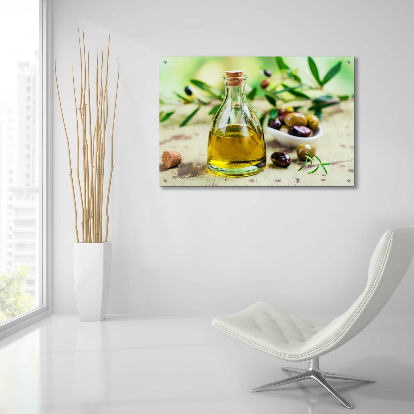 Epic Art 'Mama's Kitchen - Olive Oil' by Epic Portfolio, Acrylic Glass Wall Art,36x24