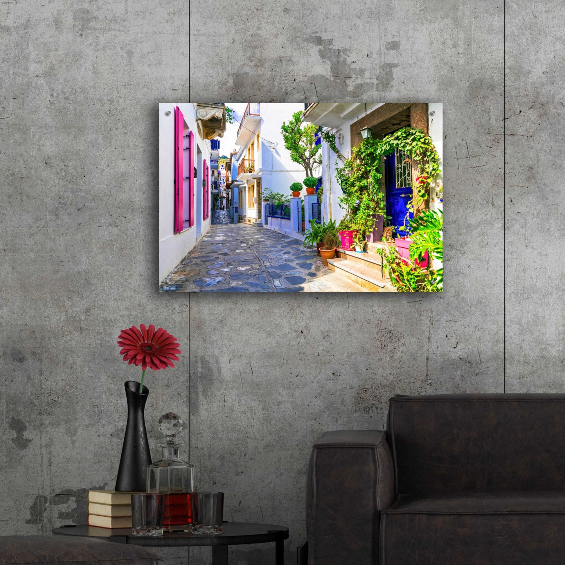 Epic Art 'Moroccan Alley ' by Epic Portfolio, Acrylic Glass Wall Art,36x24