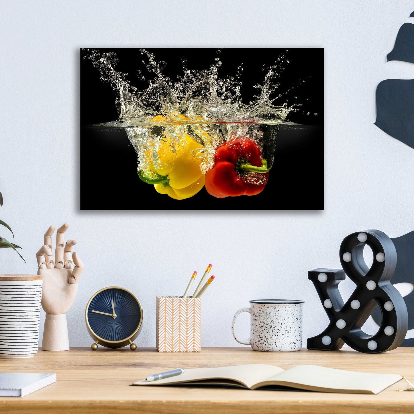 Epic Art 'Pepper Splash' by Epic Portfolio, Acrylic Glass Wall Art,16x12