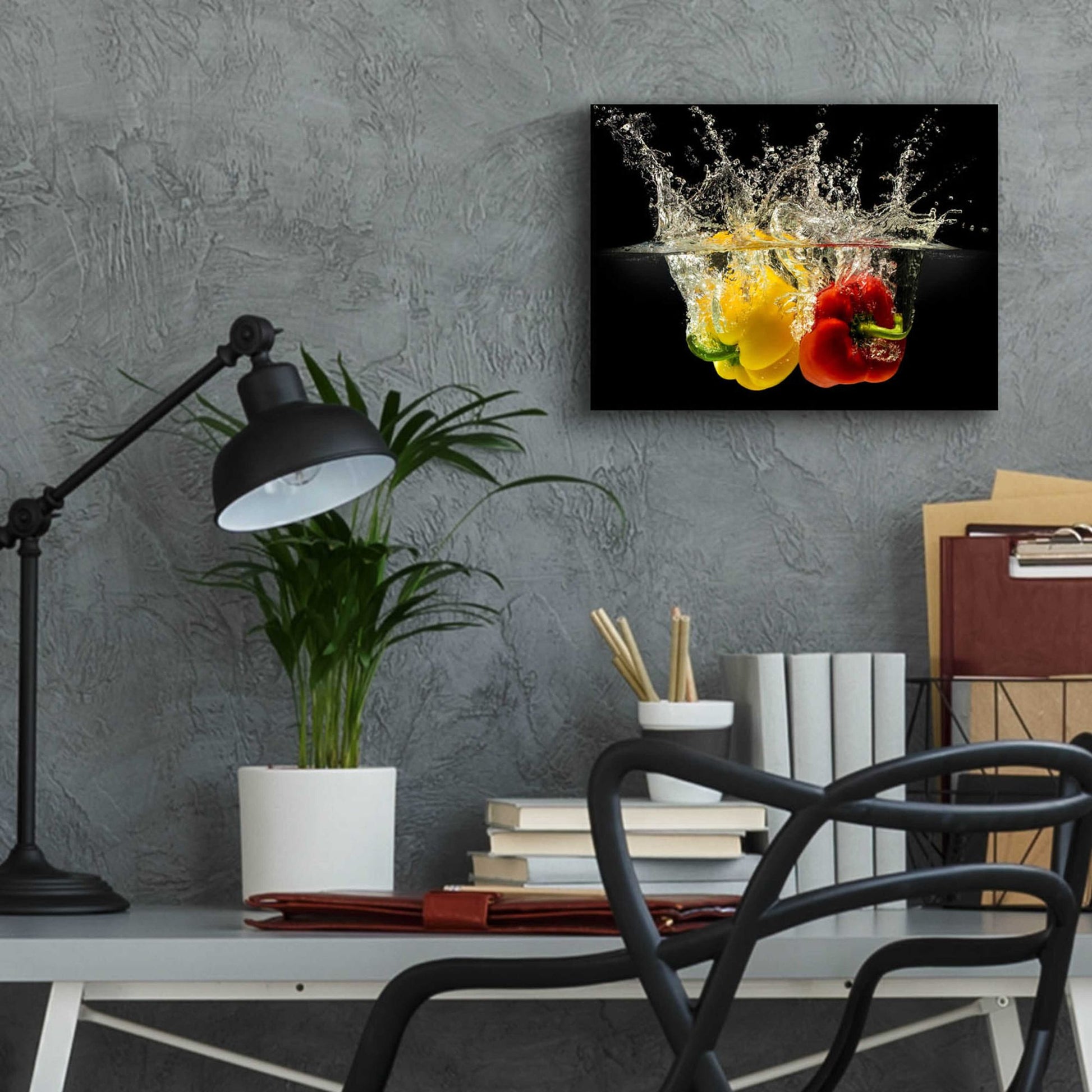 Epic Art 'Pepper Splash' by Epic Portfolio, Acrylic Glass Wall Art,16x12