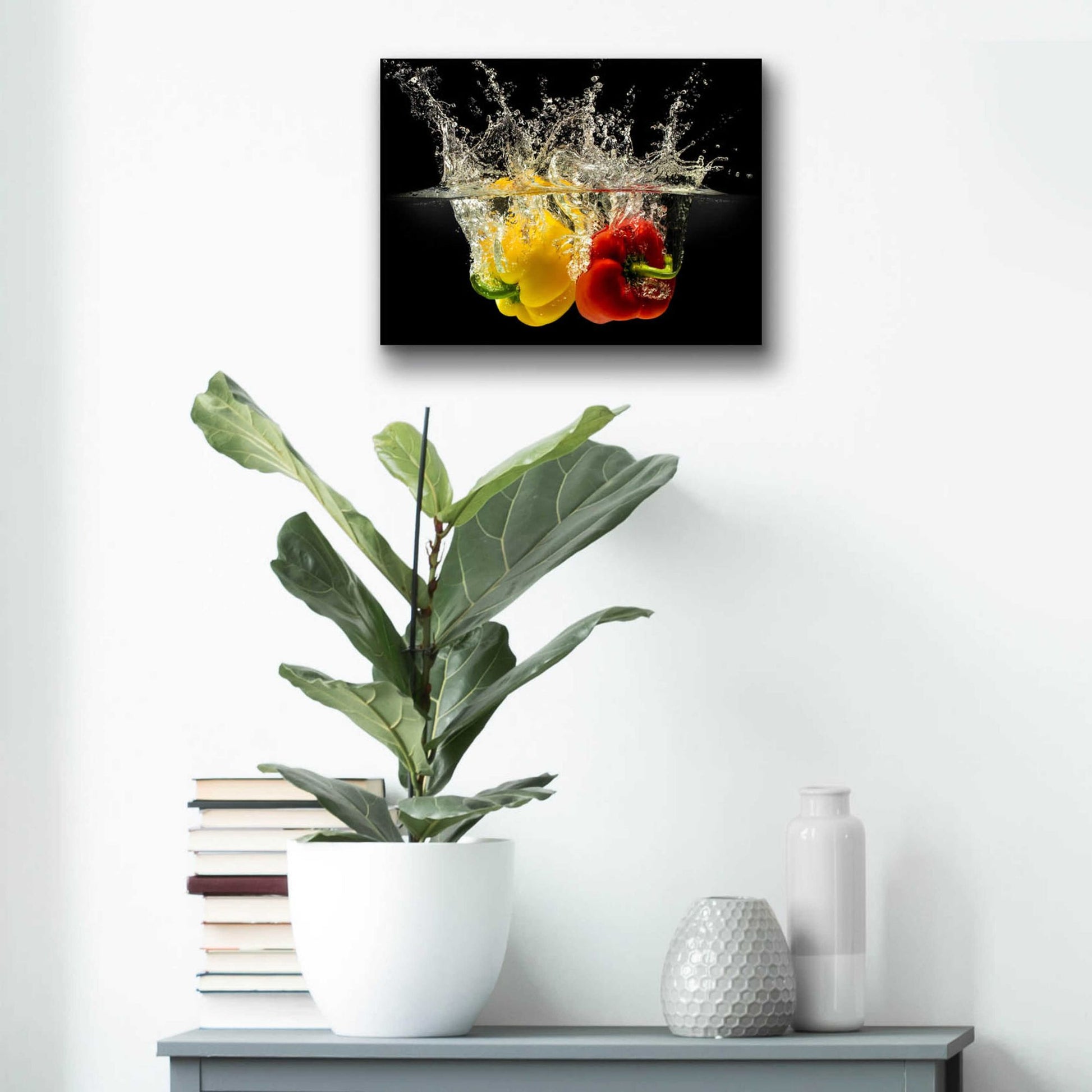 Epic Art 'Pepper Splash' by Epic Portfolio, Acrylic Glass Wall Art,16x12