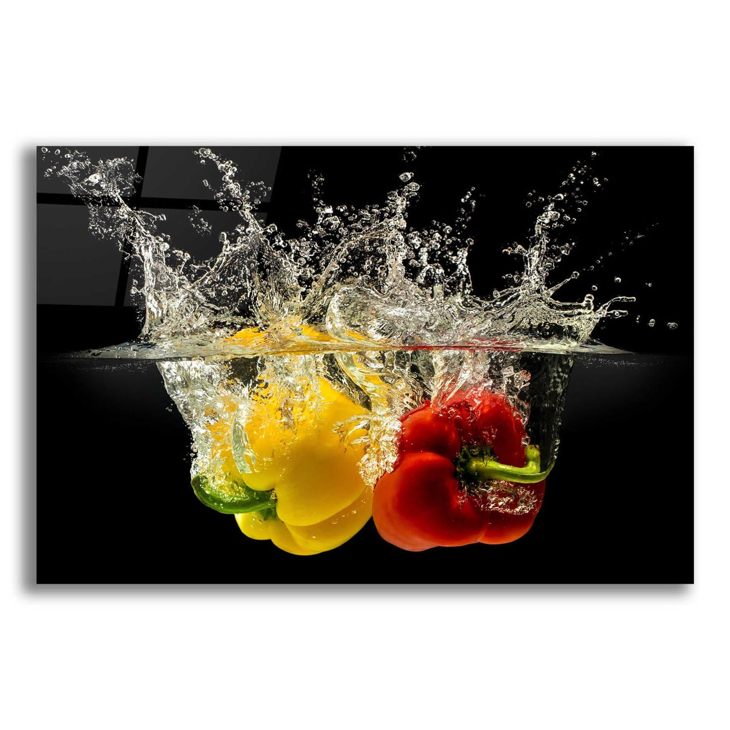 Epic Art 'Pepper Splash' by Epic Portfolio, Acrylic Glass Wall Art,16x12