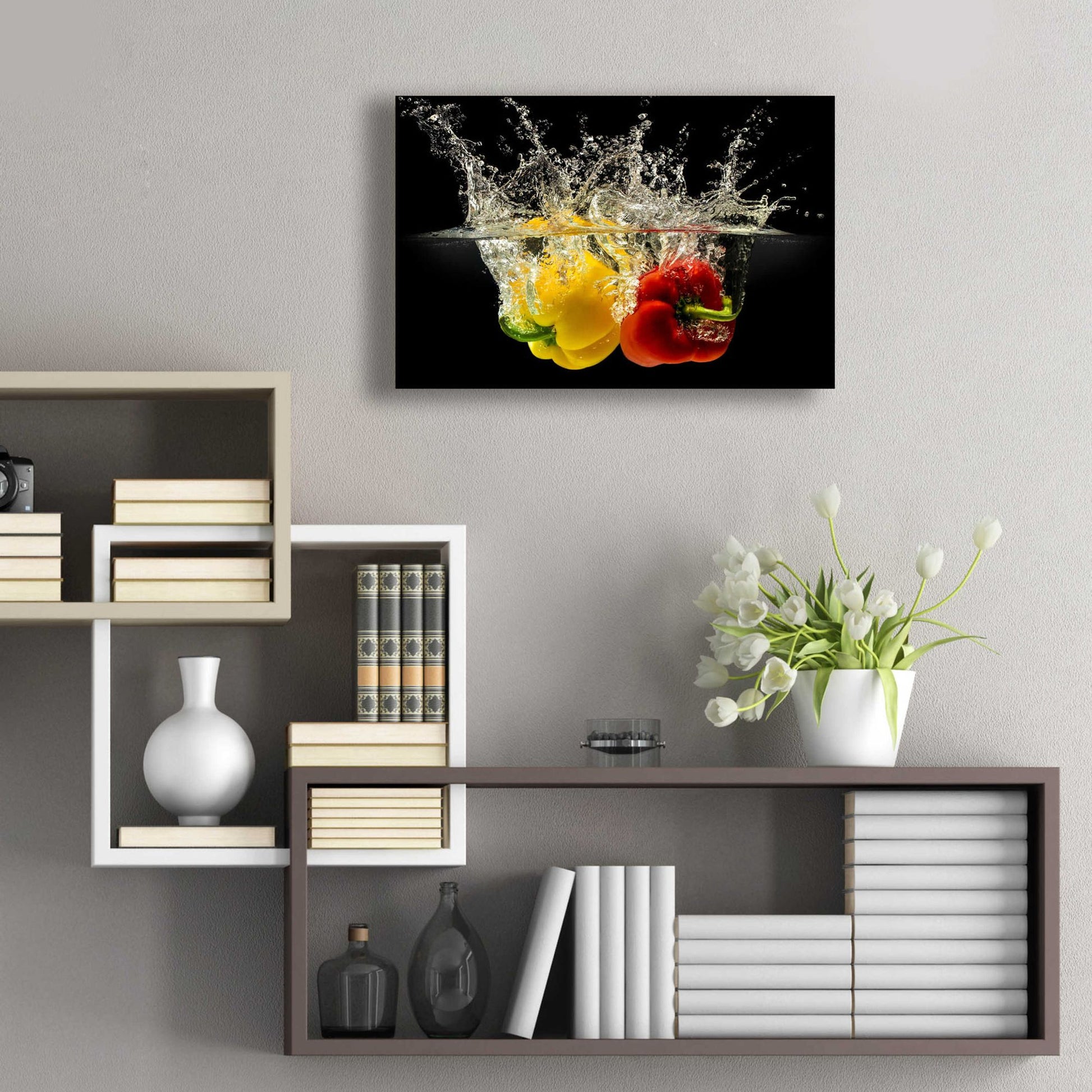 Epic Art 'Pepper Splash' by Epic Portfolio, Acrylic Glass Wall Art,24x16