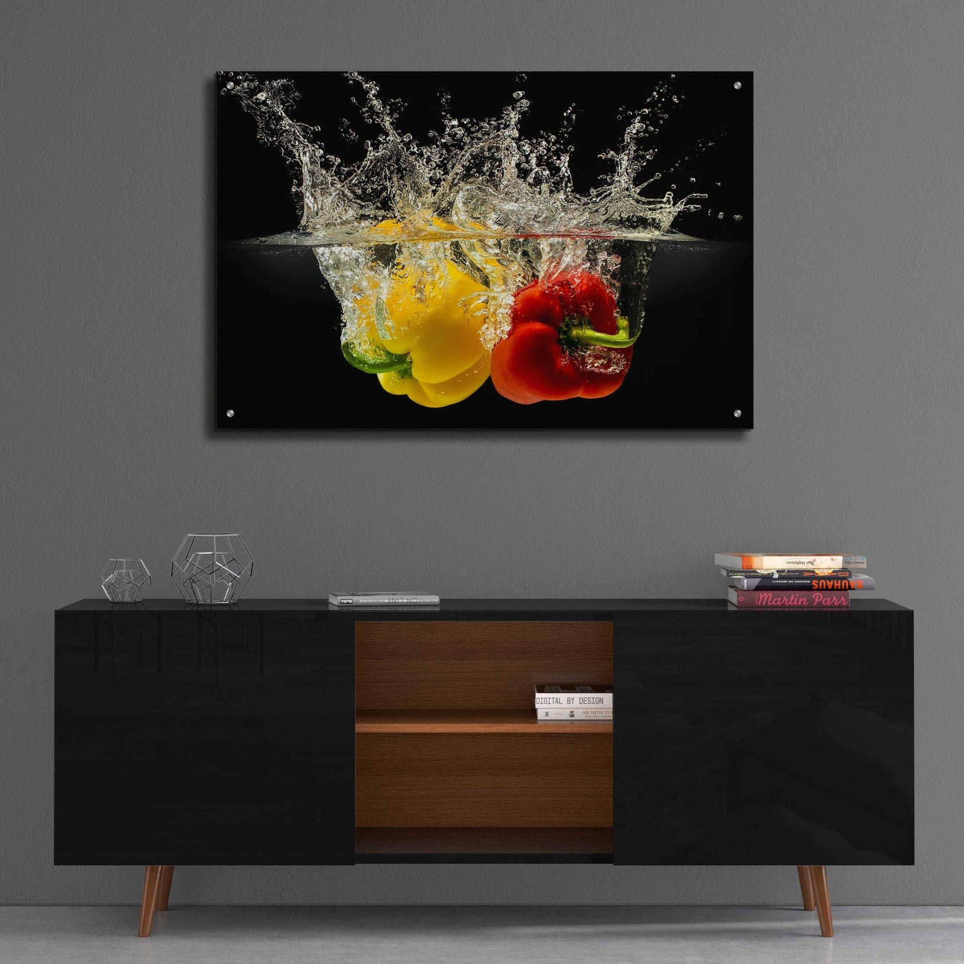 Epic Art 'Pepper Splash' by Epic Portfolio, Acrylic Glass Wall Art,36x24