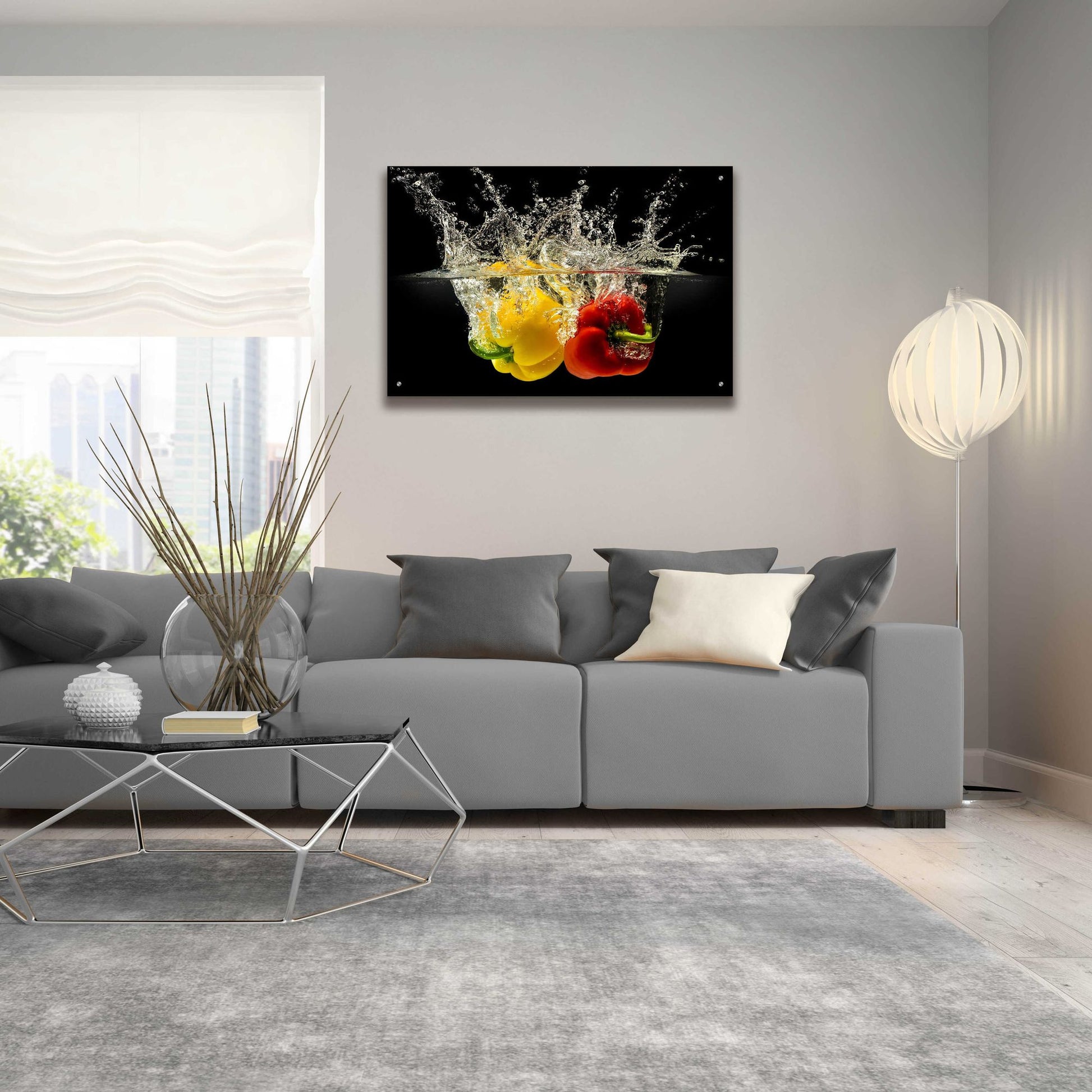 Epic Art 'Pepper Splash' by Epic Portfolio, Acrylic Glass Wall Art,36x24