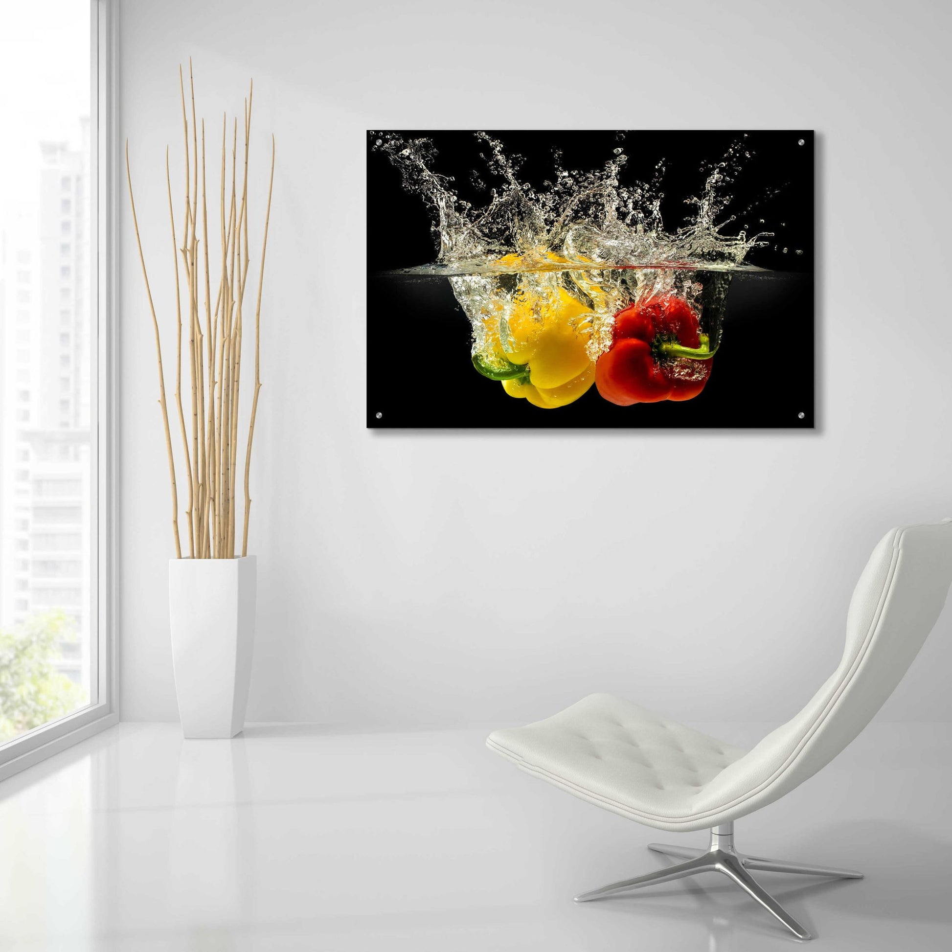 Epic Art 'Pepper Splash' by Epic Portfolio, Acrylic Glass Wall Art,36x24