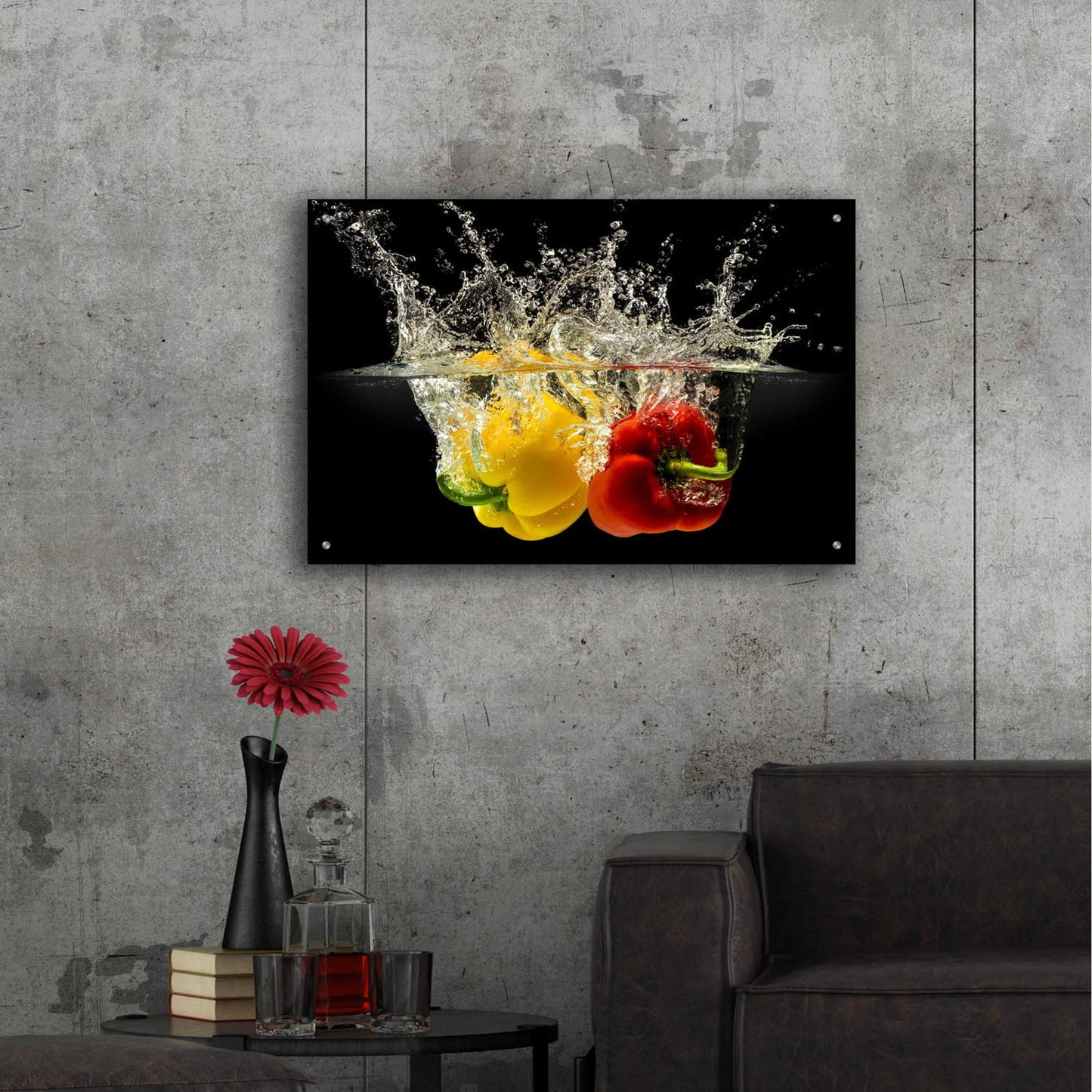 Epic Art 'Pepper Splash' by Epic Portfolio, Acrylic Glass Wall Art,36x24