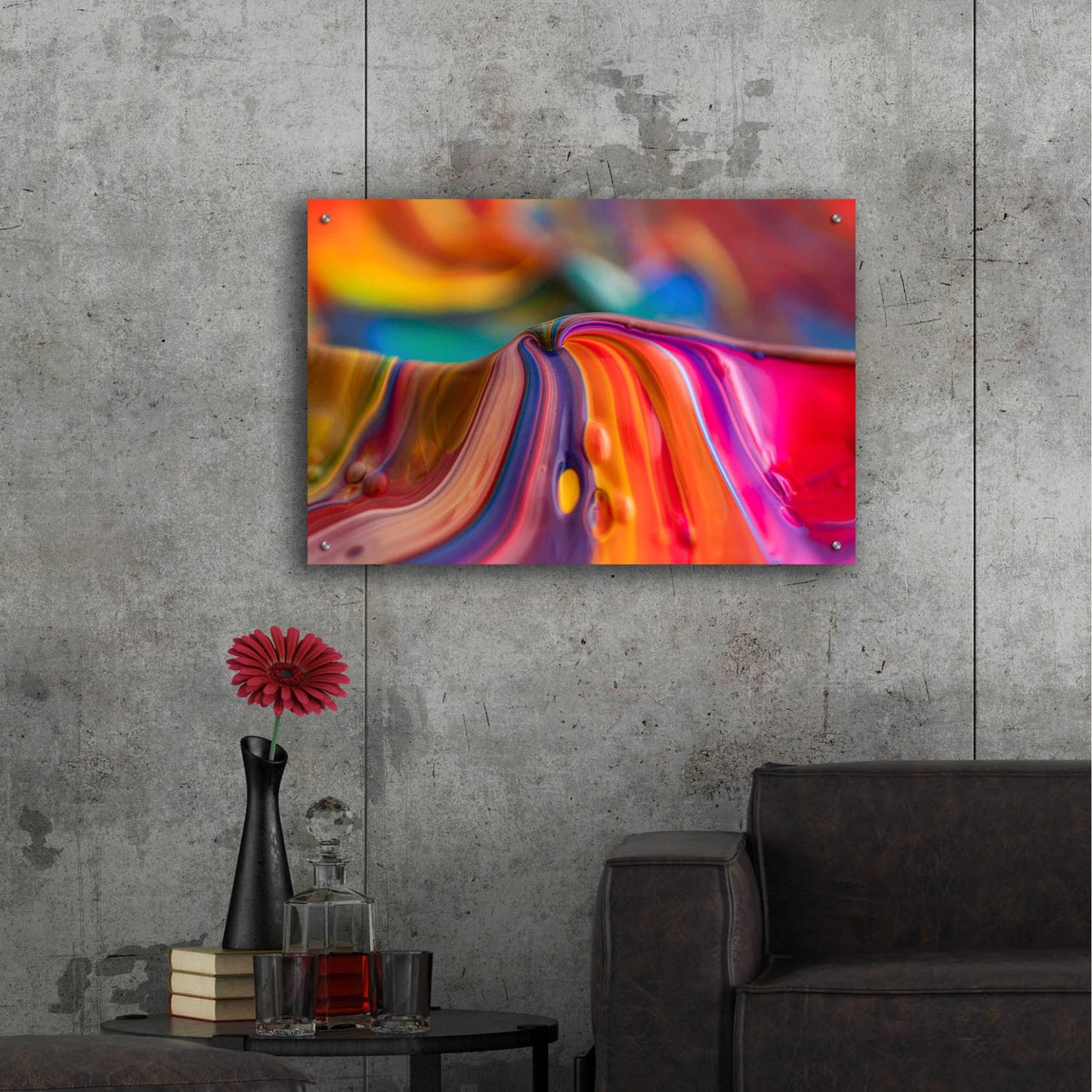 Epic Art 'Rainbow Lava' by Epic Portfolio, Acrylic Glass Wall Art,36x24