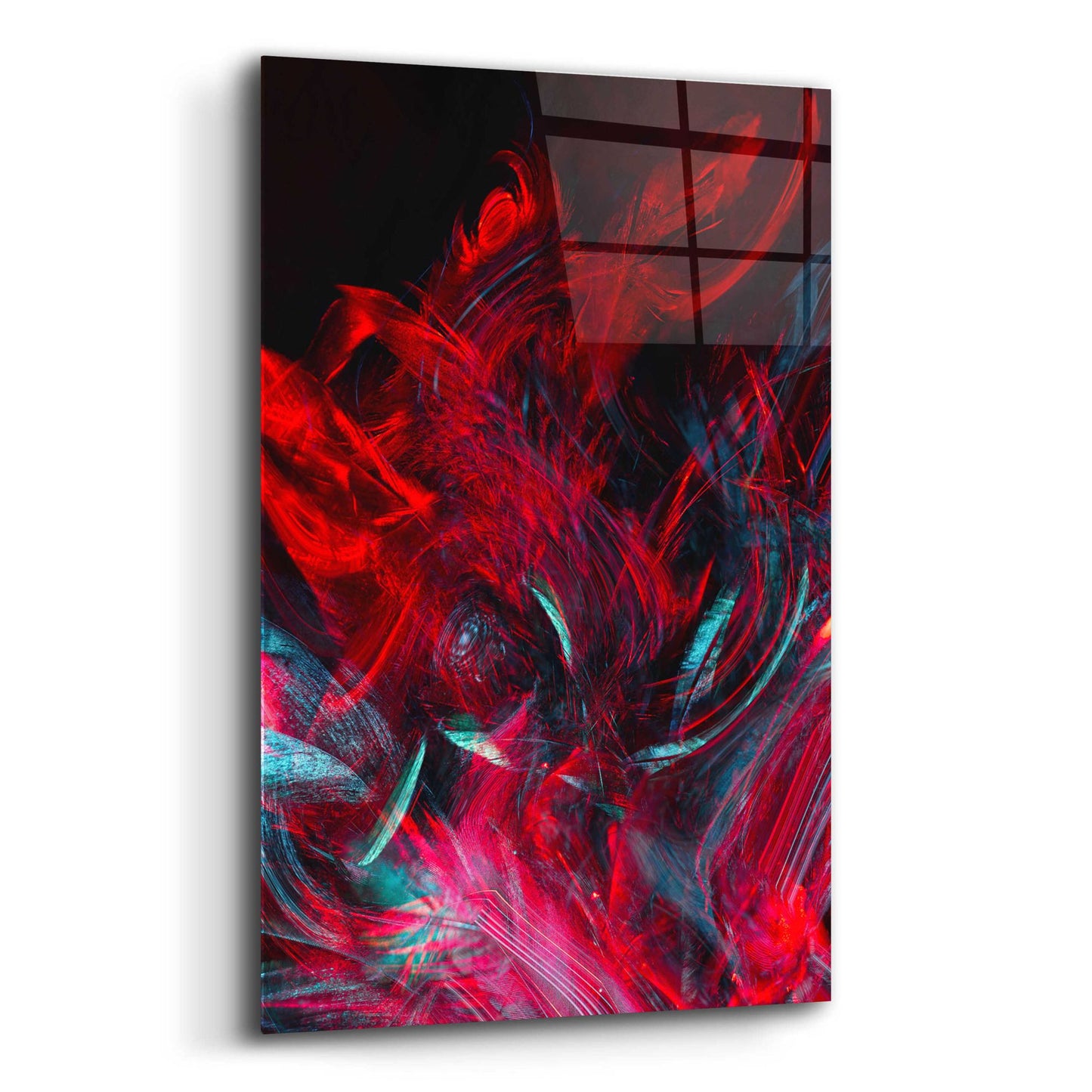 Epic Art 'Red Inferno' by Epic Portfolio, Acrylic Glass Wall Art,12x16