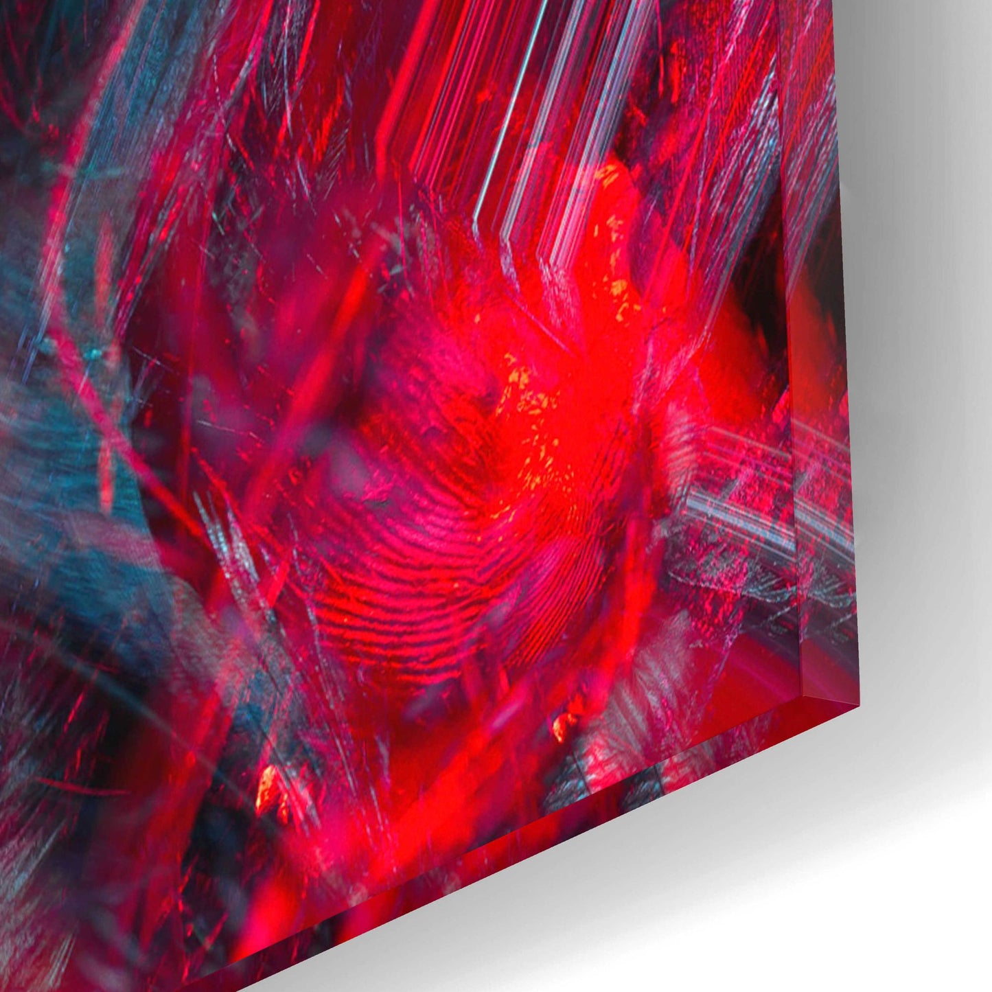 Epic Art 'Red Inferno' by Epic Portfolio, Acrylic Glass Wall Art,12x16