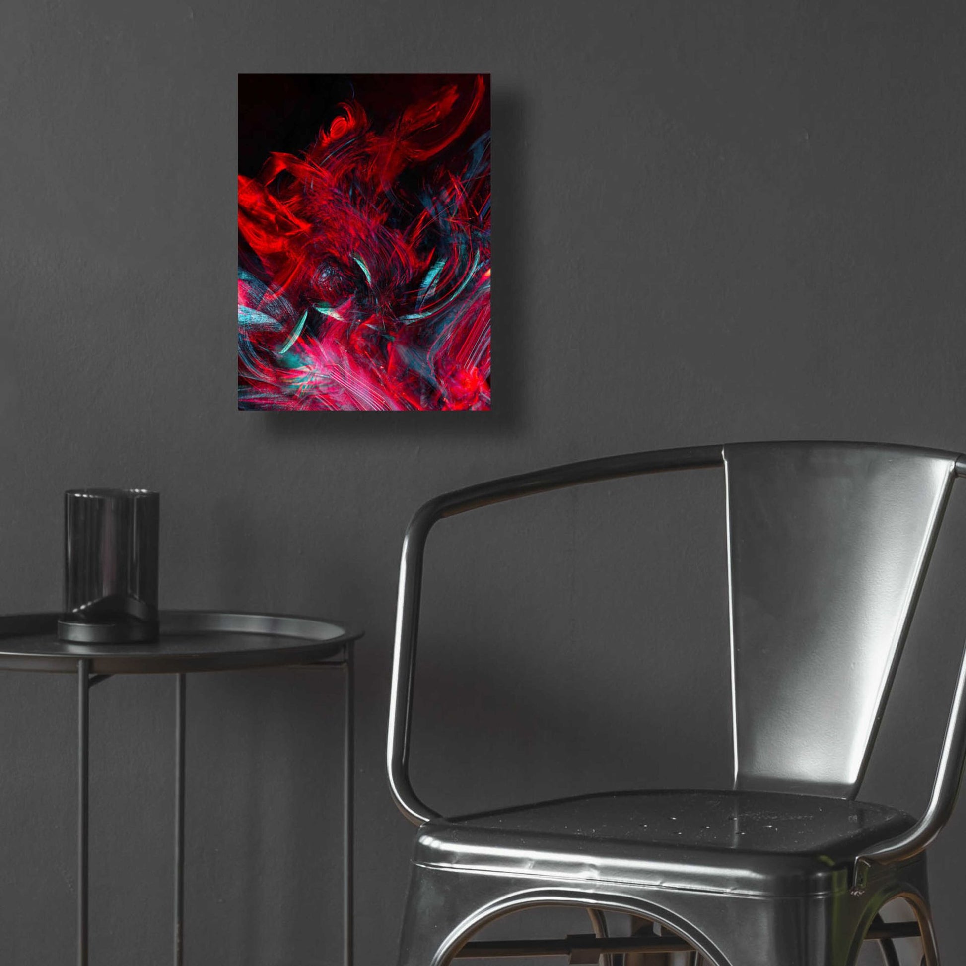 Epic Art 'Red Inferno' by Epic Portfolio, Acrylic Glass Wall Art,12x16