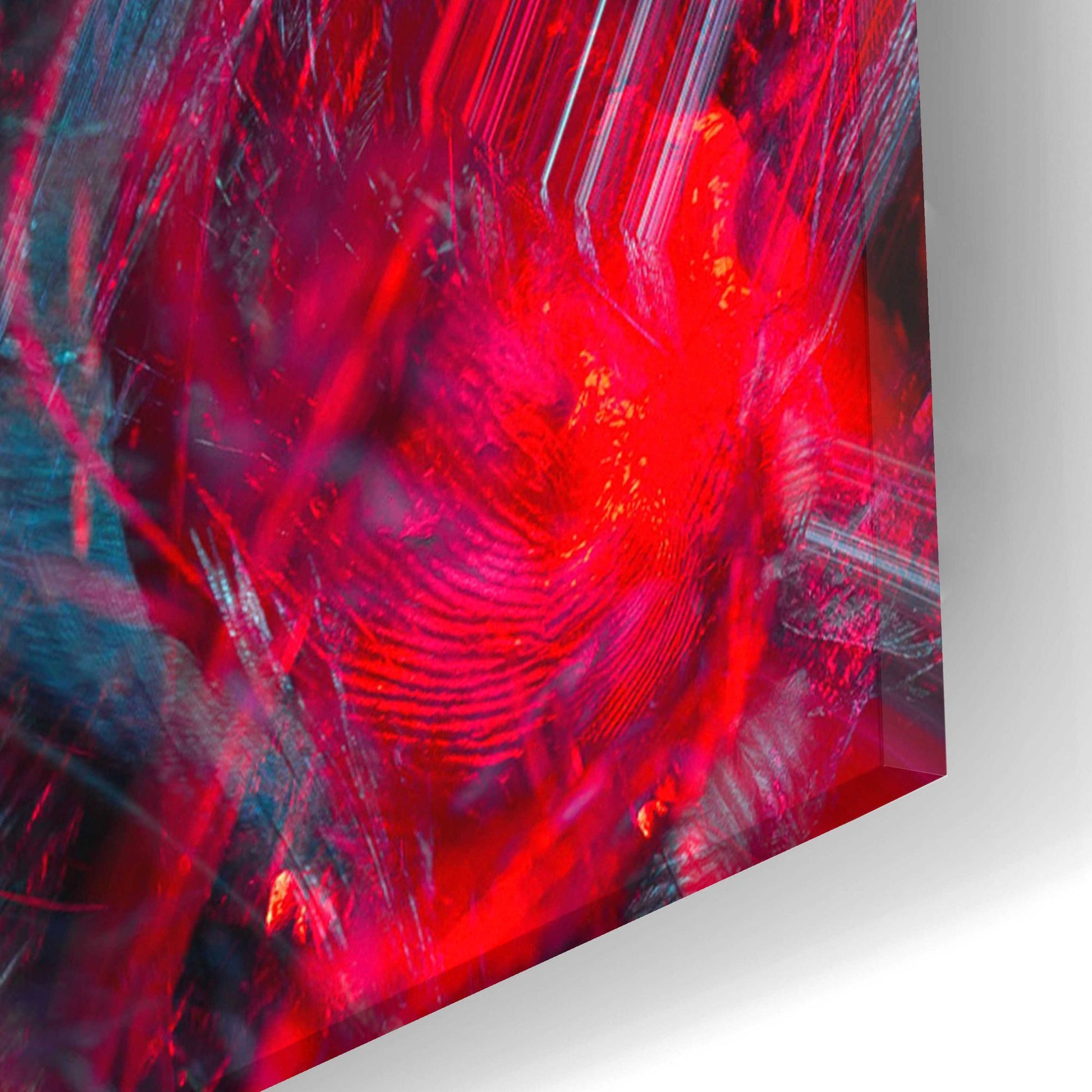 Epic Art 'Red Inferno' by Epic Portfolio, Acrylic Glass Wall Art,16x24