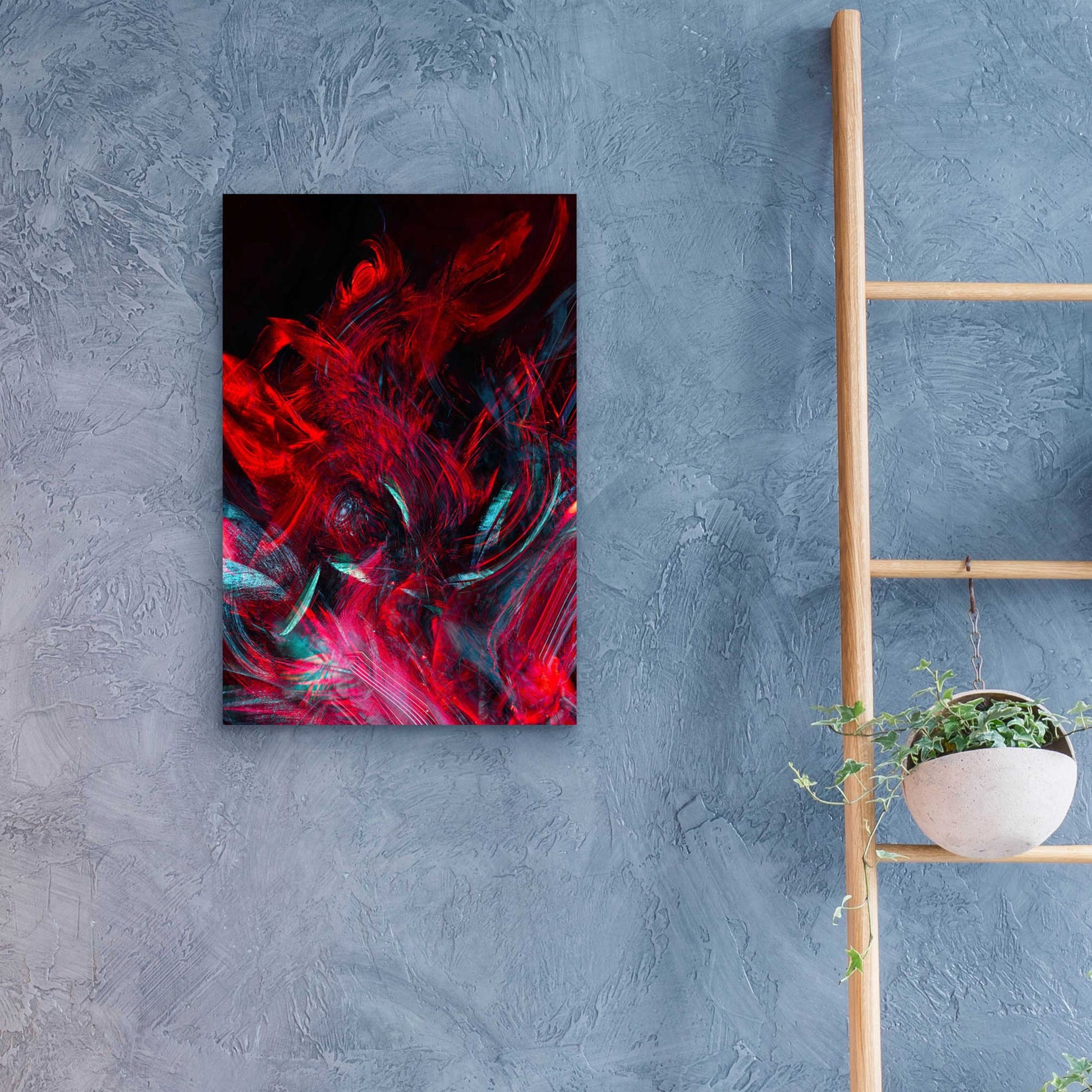 Epic Art 'Red Inferno' by Epic Portfolio, Acrylic Glass Wall Art,16x24