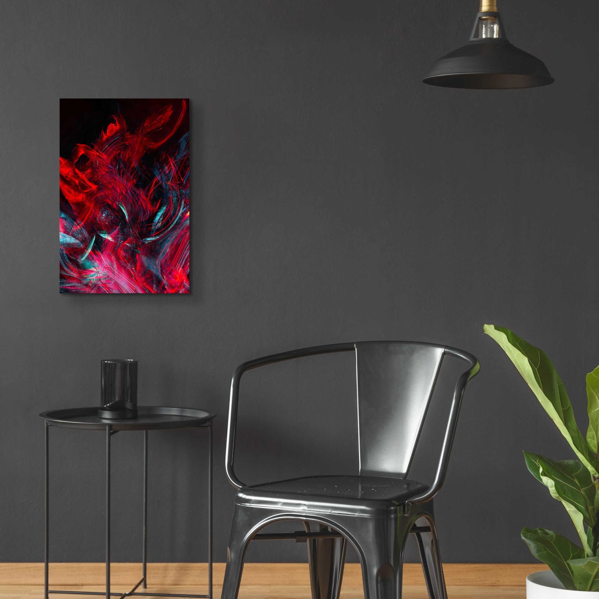 Epic Art 'Red Inferno' by Epic Portfolio, Acrylic Glass Wall Art,16x24