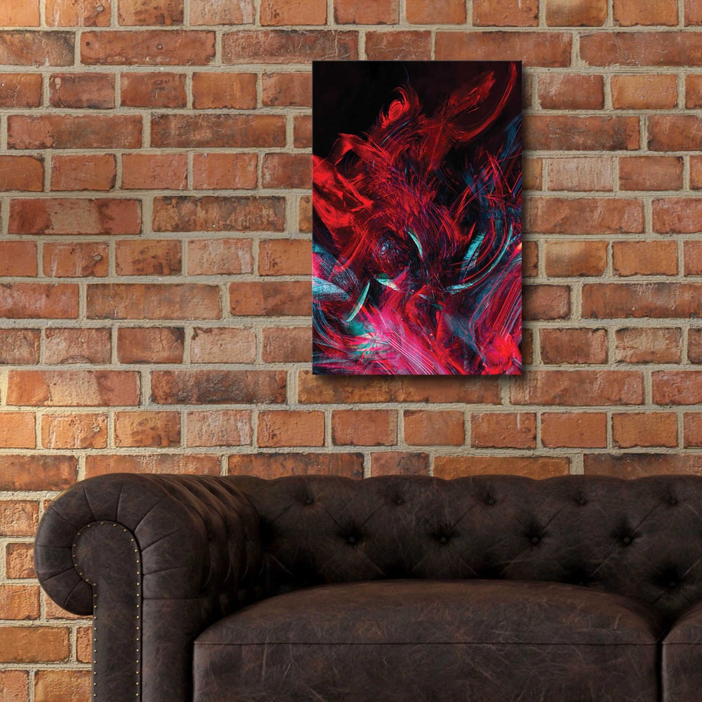 Epic Art 'Red Inferno' by Epic Portfolio, Acrylic Glass Wall Art,16x24