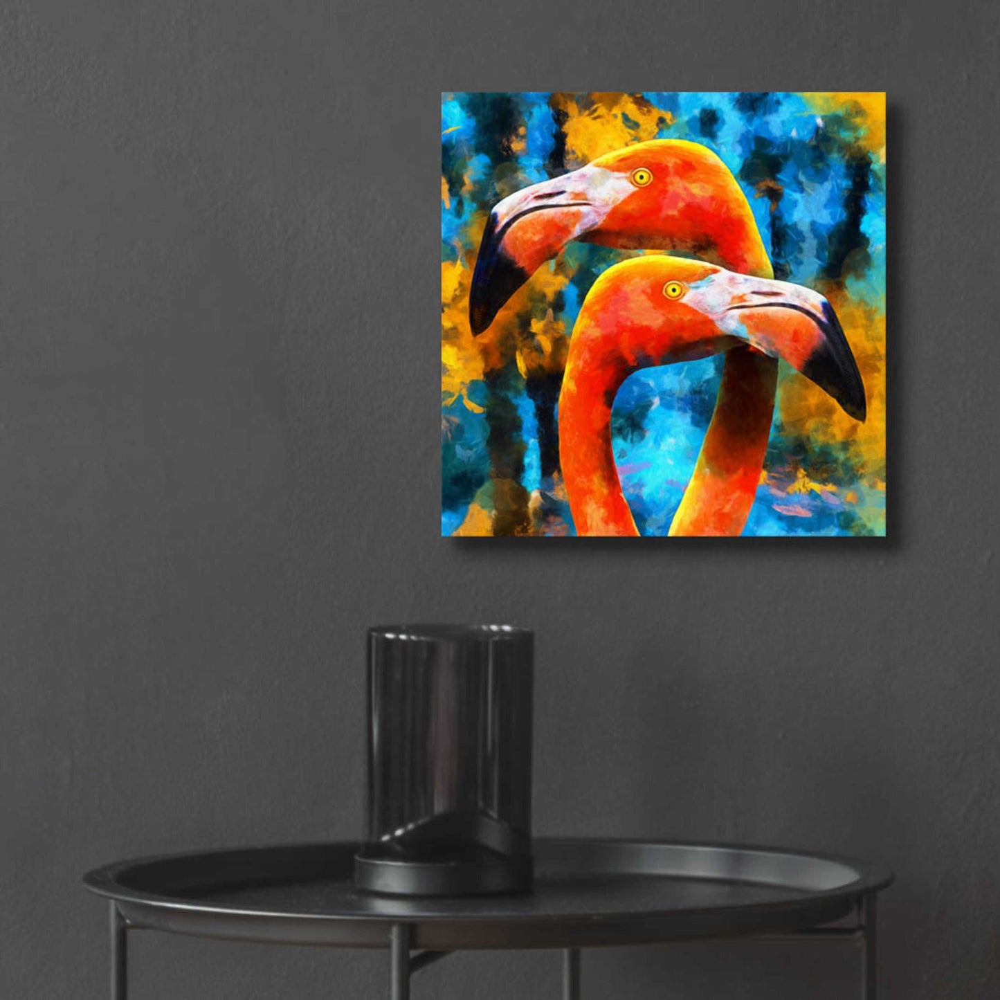 Epic Art 'The Lost Flamingos ' by Epic Portfolio, Acrylic Glass Wall Art,12x12