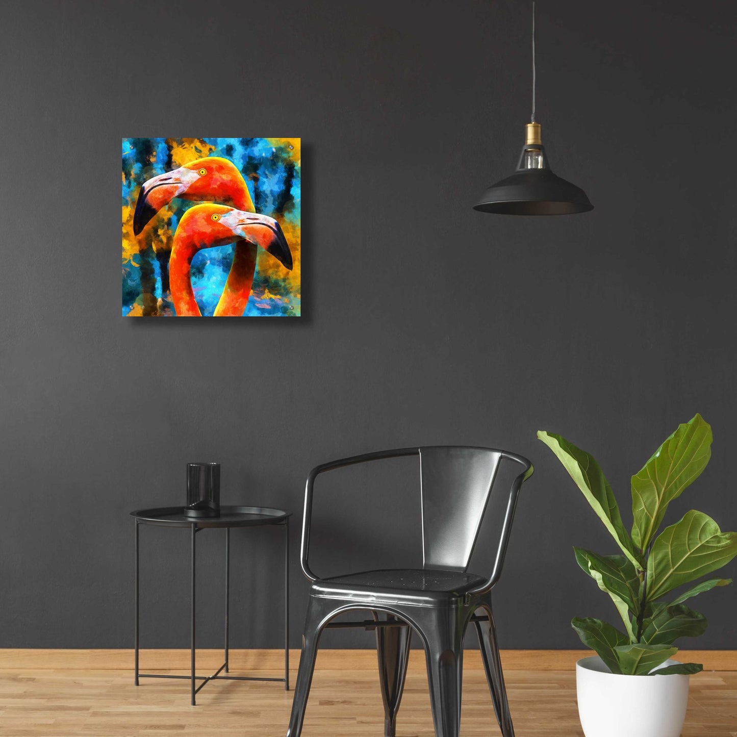 Epic Art 'The Lost Flamingos ' by Epic Portfolio, Acrylic Glass Wall Art,24x24