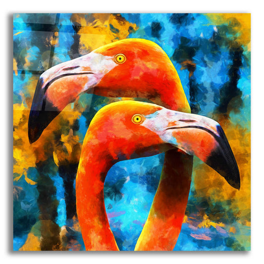 Epic Art 'The Lost Flamingos ' by Epic Portfolio, Acrylic Glass Wall Art