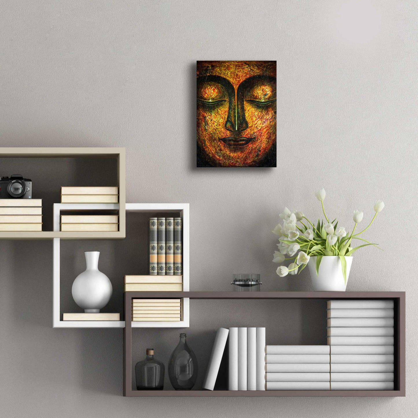 Epic Art 'Tranquil Budha' by Epic Portfolio, Acrylic Glass Wall Art,12x16