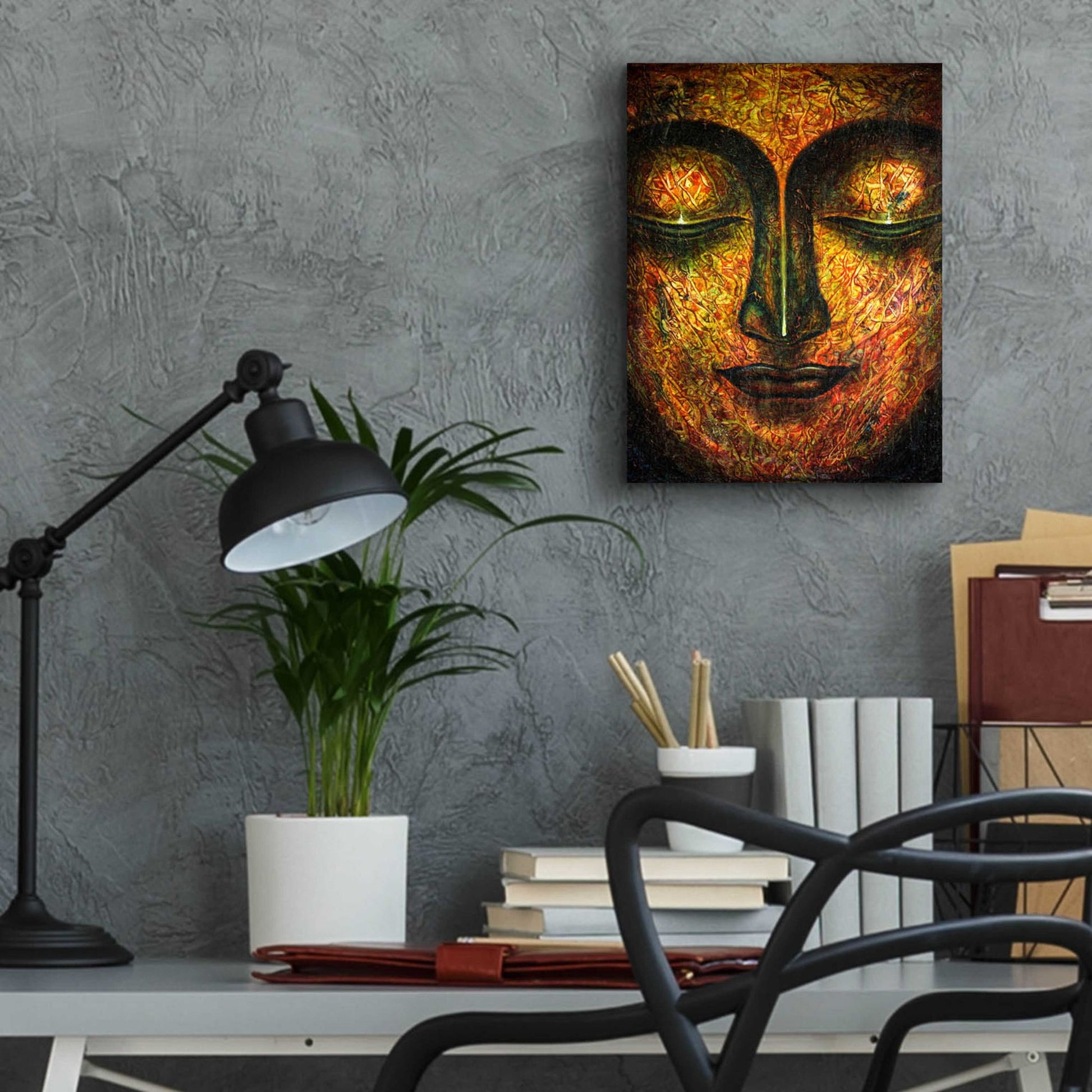 Epic Art 'Tranquil Budha' by Epic Portfolio, Acrylic Glass Wall Art,12x16