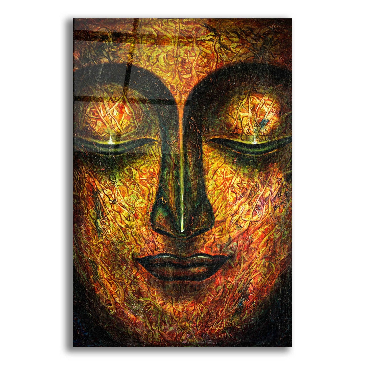 Epic Art 'Tranquil Budha' by Epic Portfolio, Acrylic Glass Wall Art,12x16