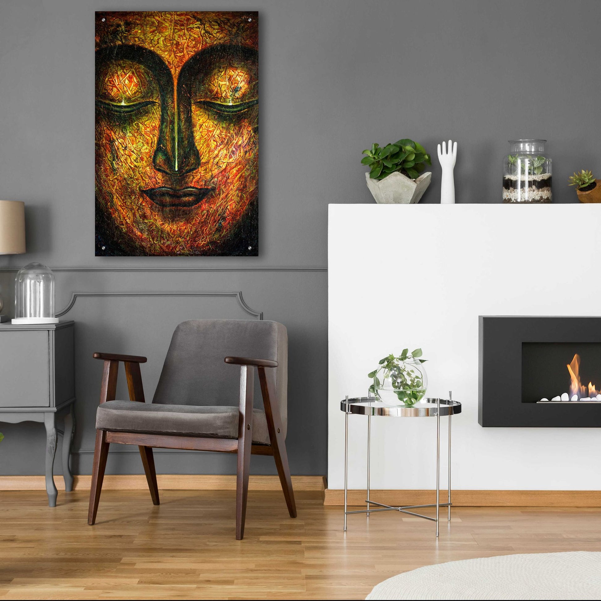 Epic Art 'Tranquil Budha' by Epic Portfolio, Acrylic Glass Wall Art,24x36