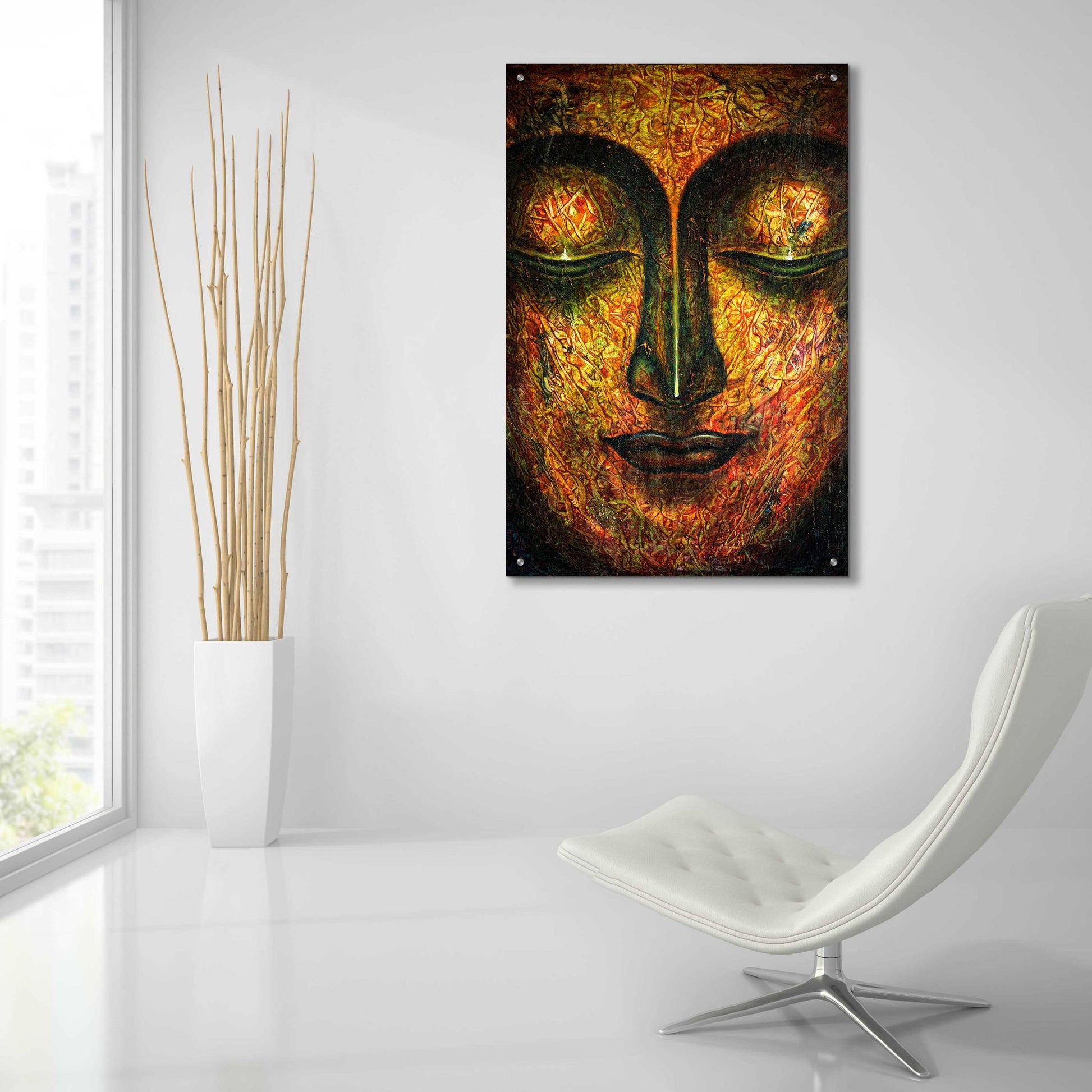 Epic Art 'Tranquil Budha' by Epic Portfolio, Acrylic Glass Wall Art,24x36