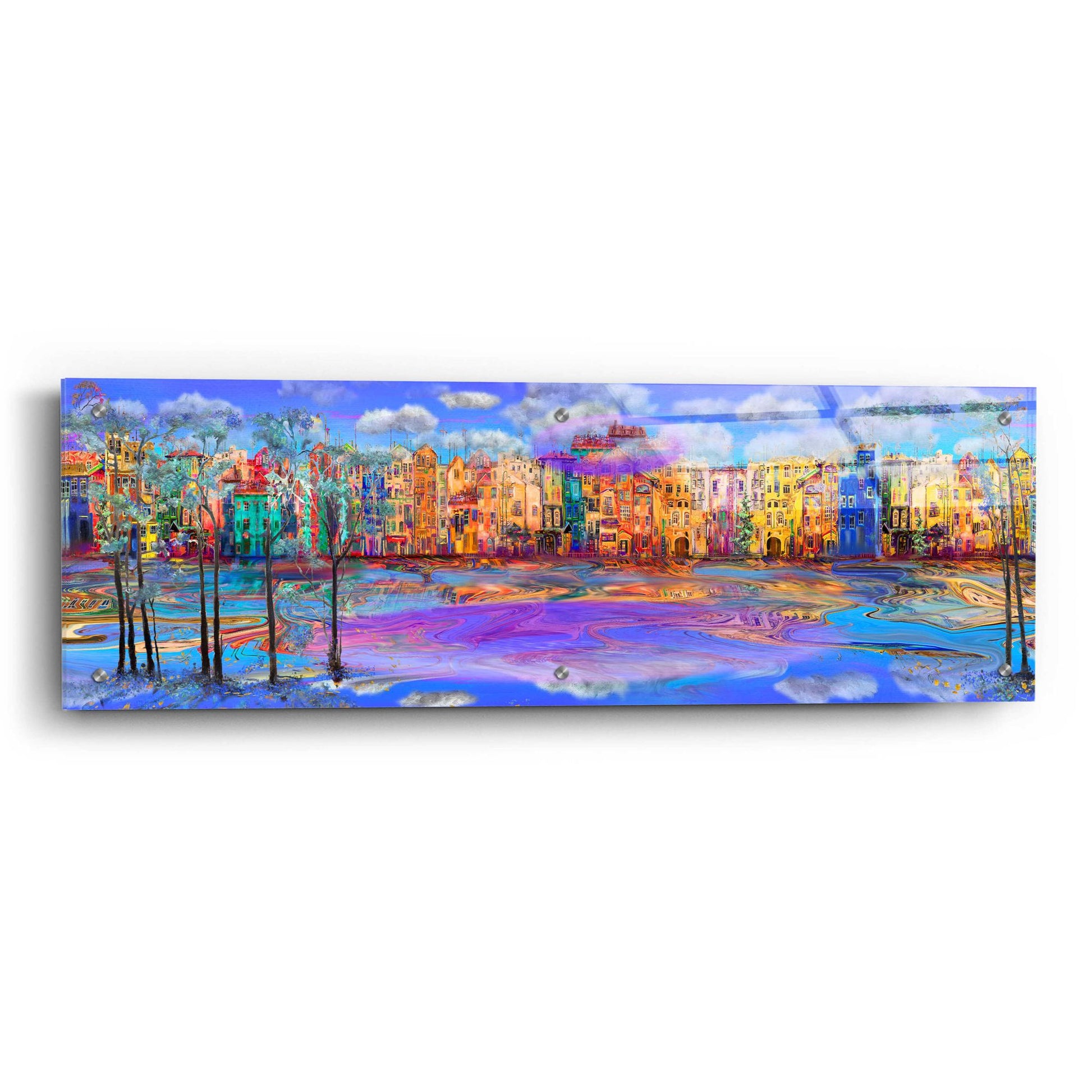 Epic Art 'Trippy Amsterdam' by Epic Portfolio, Acrylic Glass Wall Art,36x12