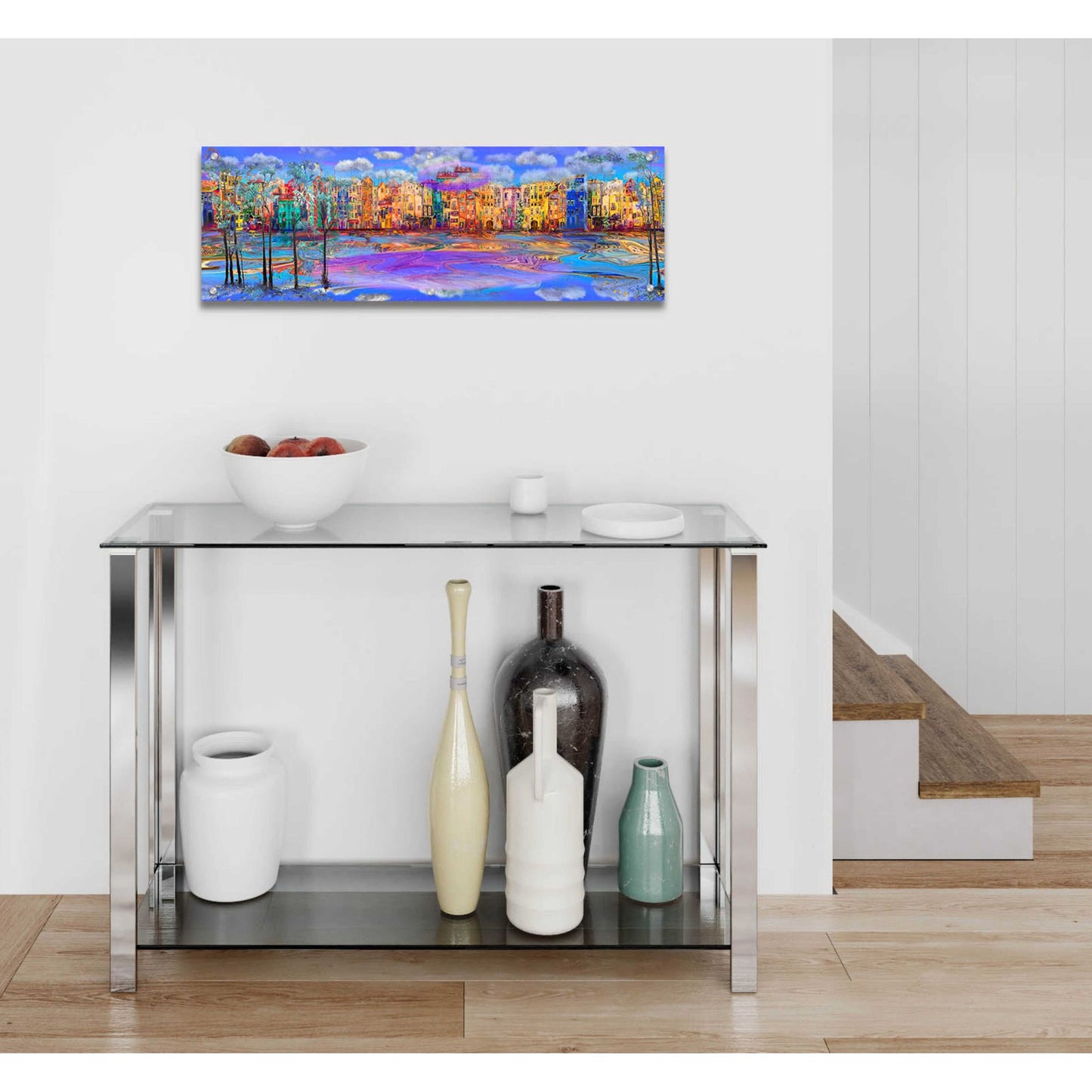 Epic Art 'Trippy Amsterdam' by Epic Portfolio, Acrylic Glass Wall Art,36x12