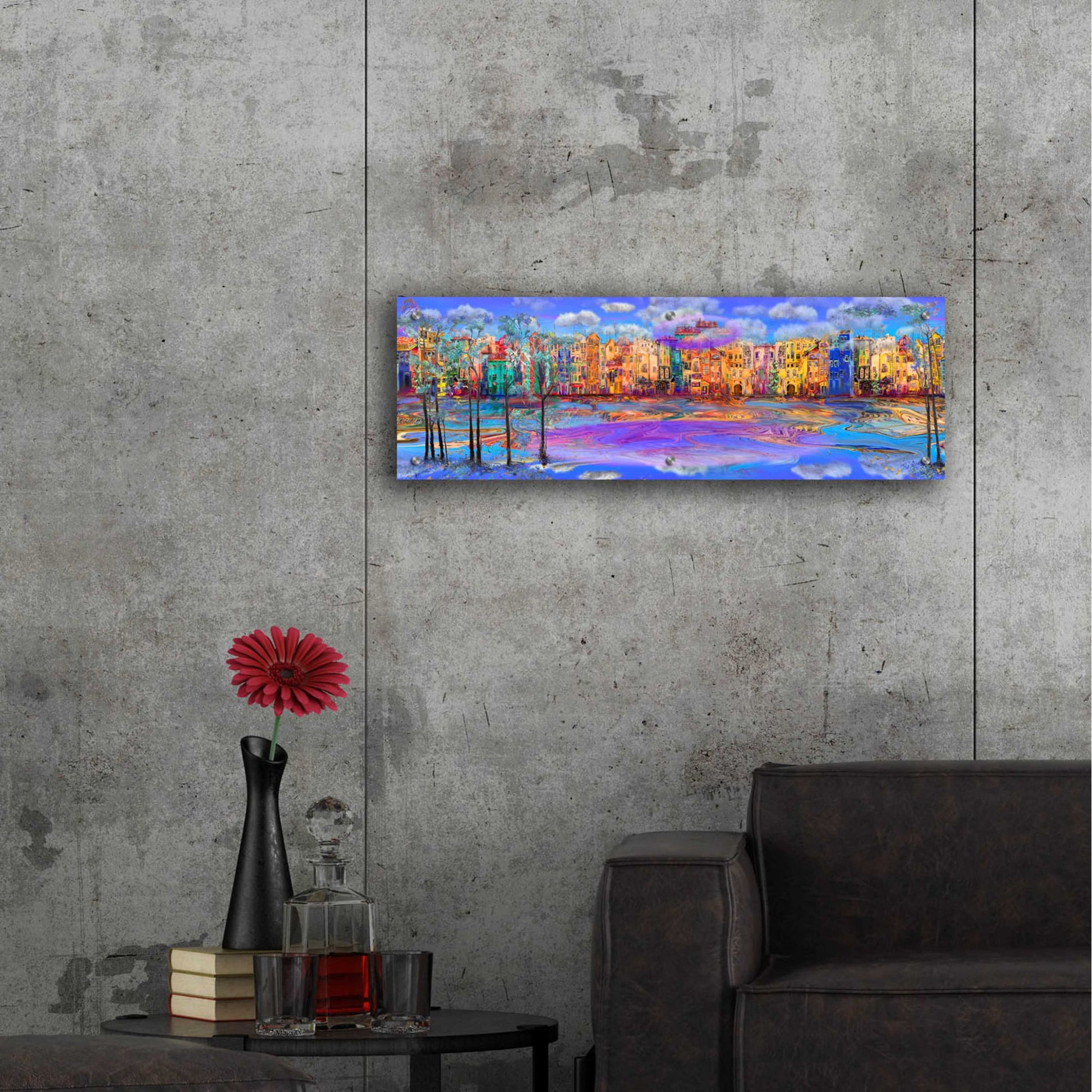 Epic Art 'Trippy Amsterdam' by Epic Portfolio, Acrylic Glass Wall Art,36x12