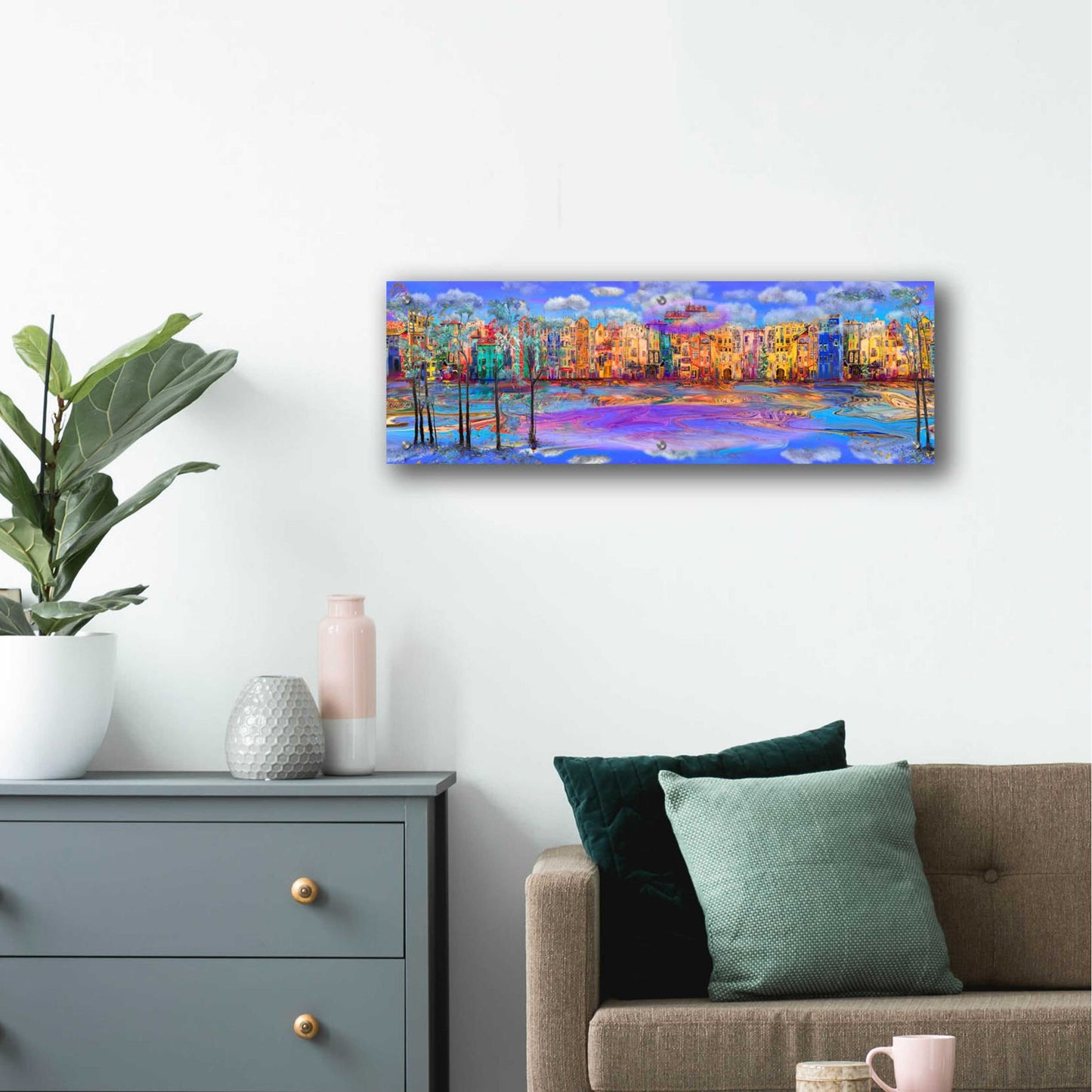 Epic Art 'Trippy Amsterdam' by Epic Portfolio, Acrylic Glass Wall Art,36x12