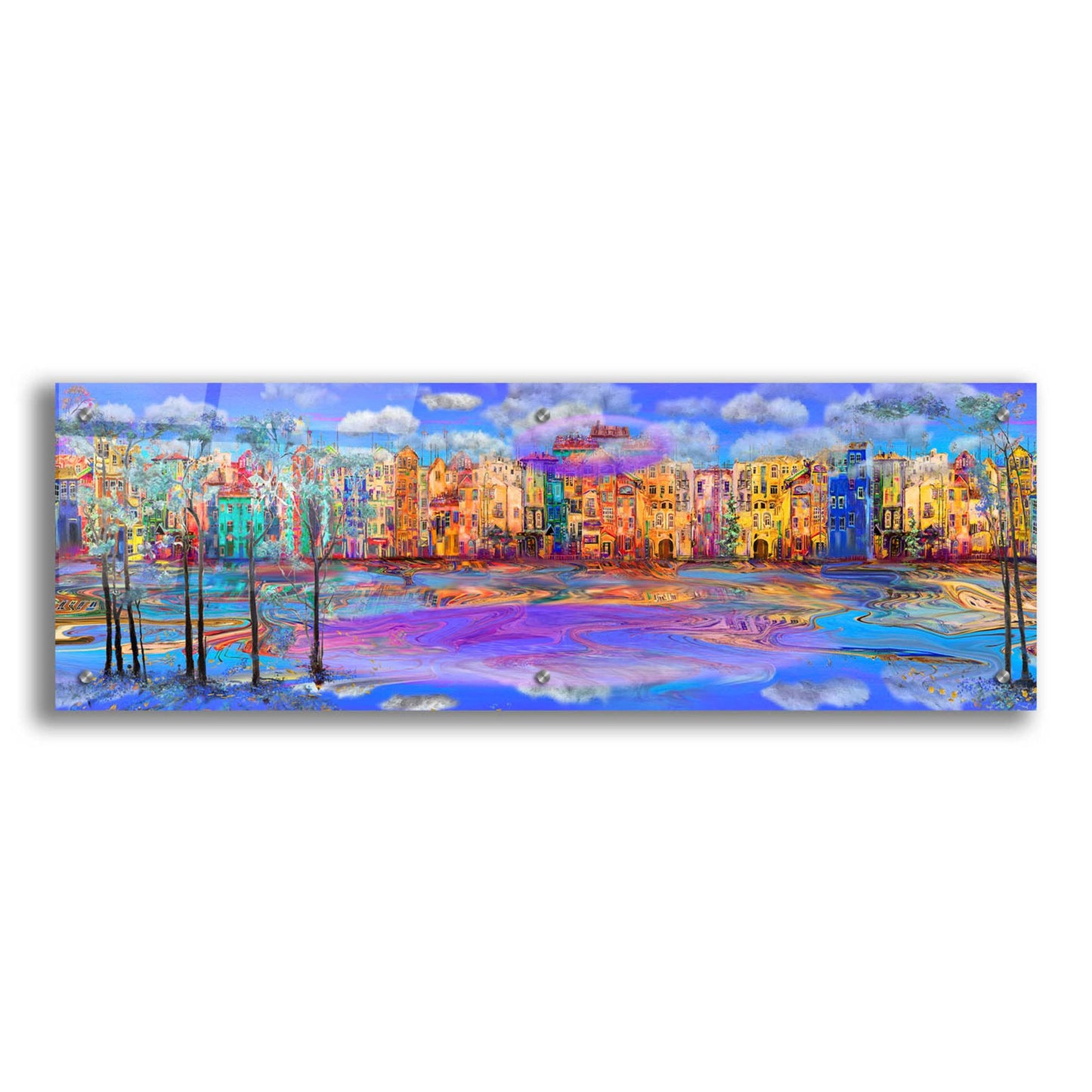 Epic Art 'Trippy Amsterdam' by Epic Portfolio, Acrylic Glass Wall Art,36x12