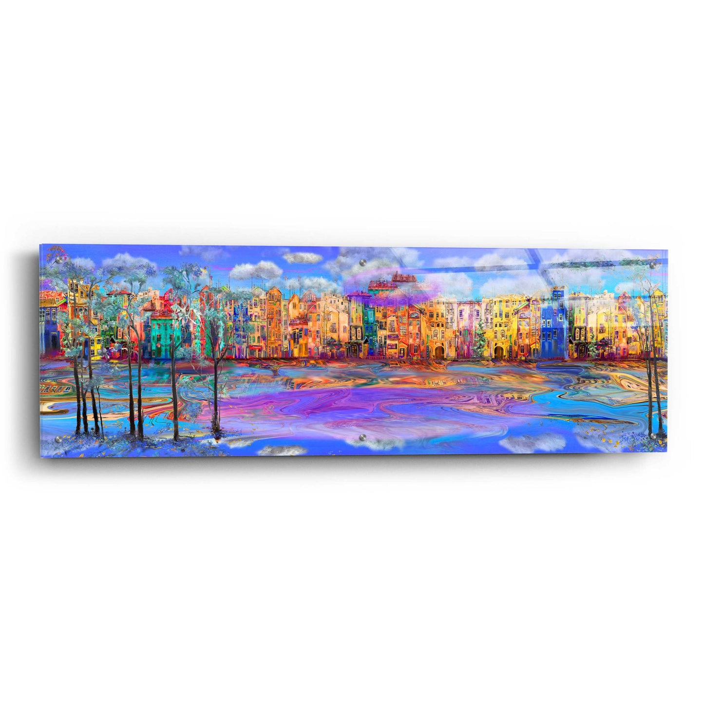 Epic Art 'Trippy Amsterdam' by Epic Portfolio, Acrylic Glass Wall Art,48x16