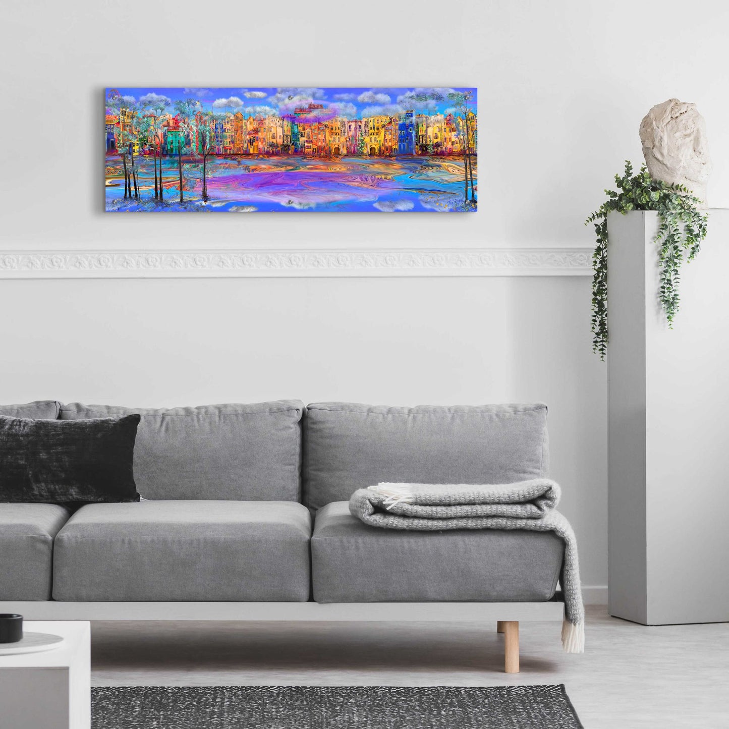 Epic Art 'Trippy Amsterdam' by Epic Portfolio, Acrylic Glass Wall Art,48x16