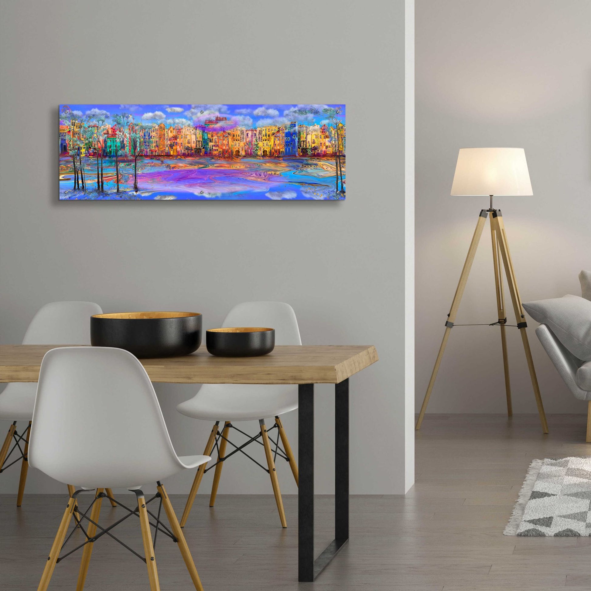 Epic Art 'Trippy Amsterdam' by Epic Portfolio, Acrylic Glass Wall Art,48x16