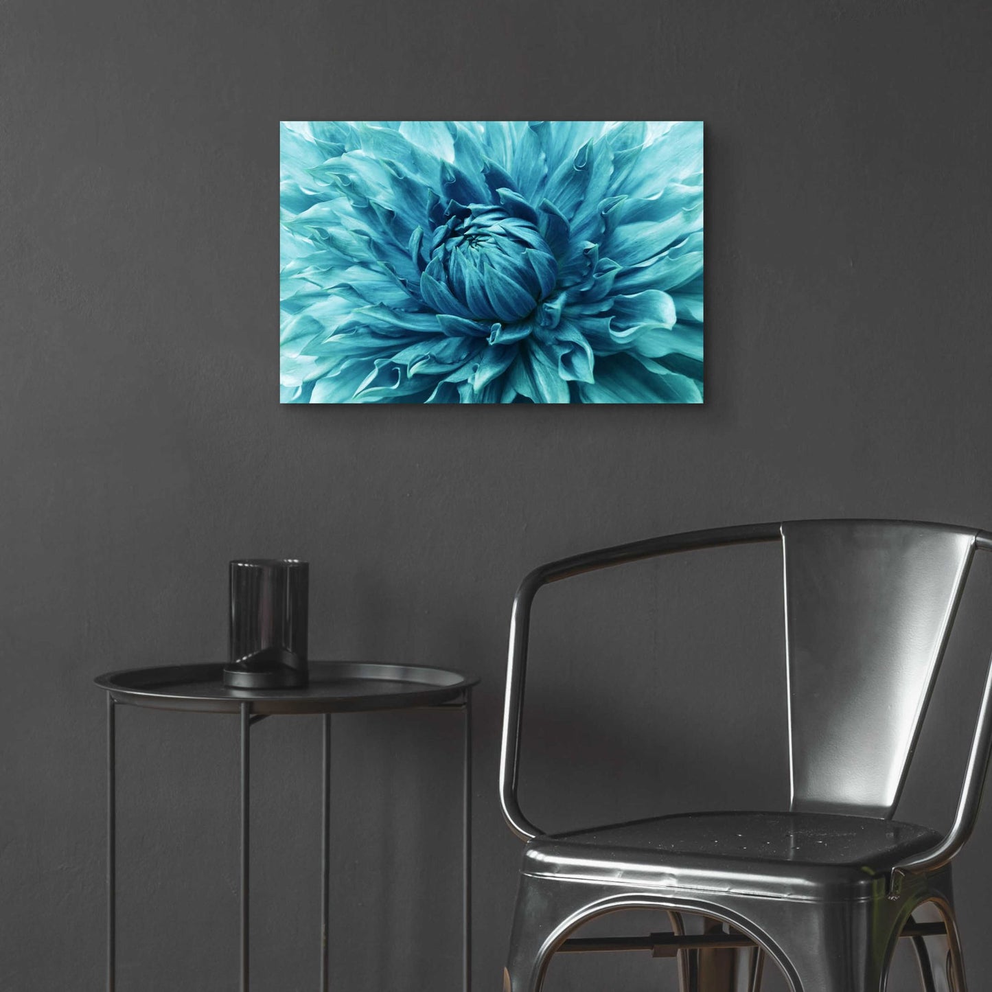 Epic Art 'Turquoise Dahlia' by Epic Portfolio, Acrylic Glass Wall Art,24x16