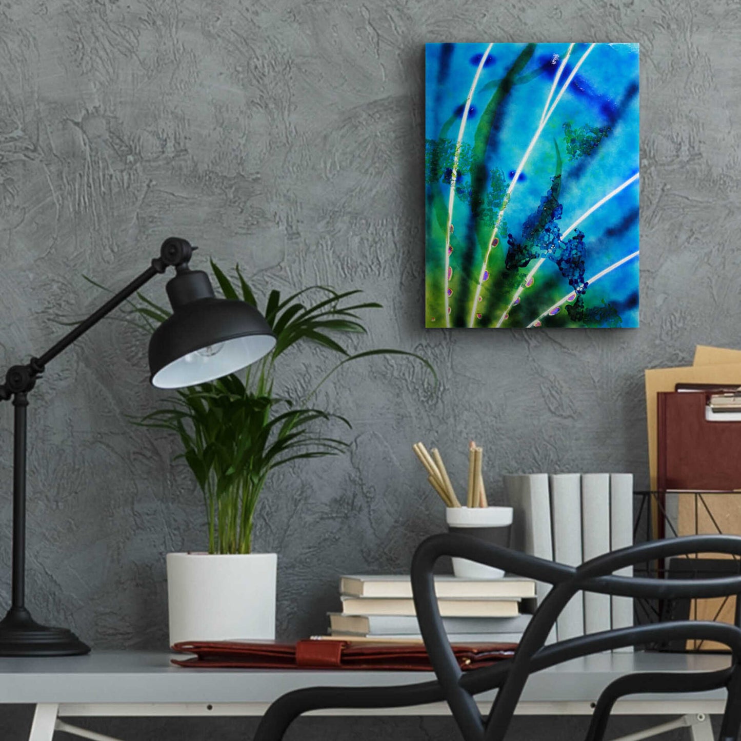 Epic Art 'Lion Fish Fin' by Rita Shimelfarb, Acrylic Glass Wall Art,12x16