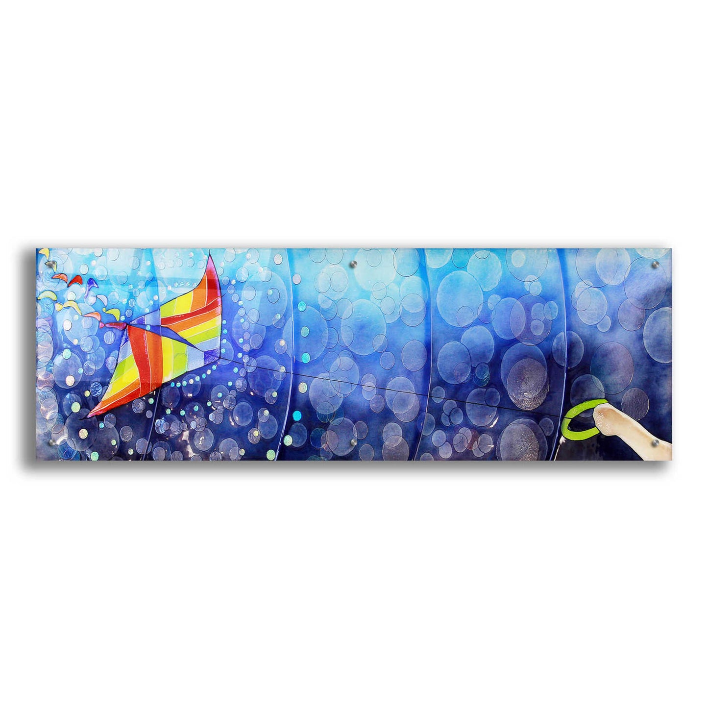 Epic Art 'Air' by Rita Shimelfarb, Acrylic Glass Wall Art,48x16