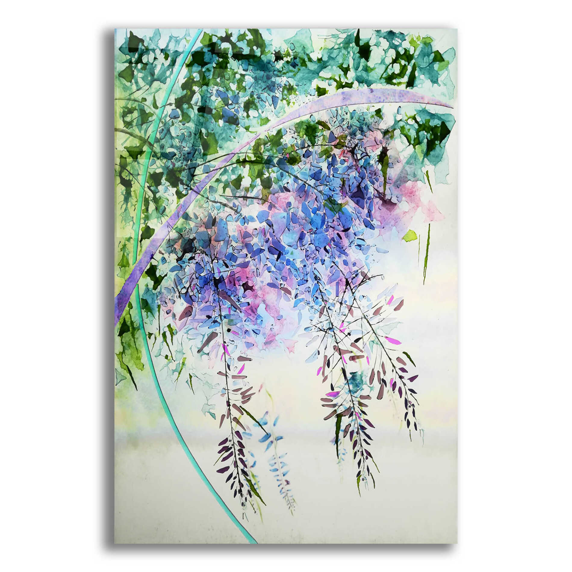 Epic Art 'Wisteria' by Rita Shimelfarb, Acrylic Glass Wall Art,12x16