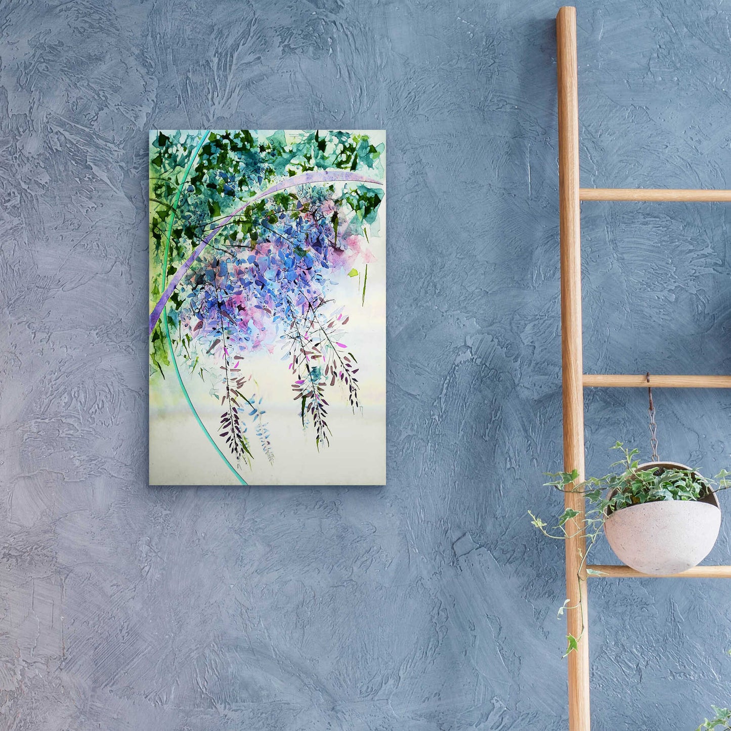 Epic Art 'Wisteria' by Rita Shimelfarb, Acrylic Glass Wall Art,16x24