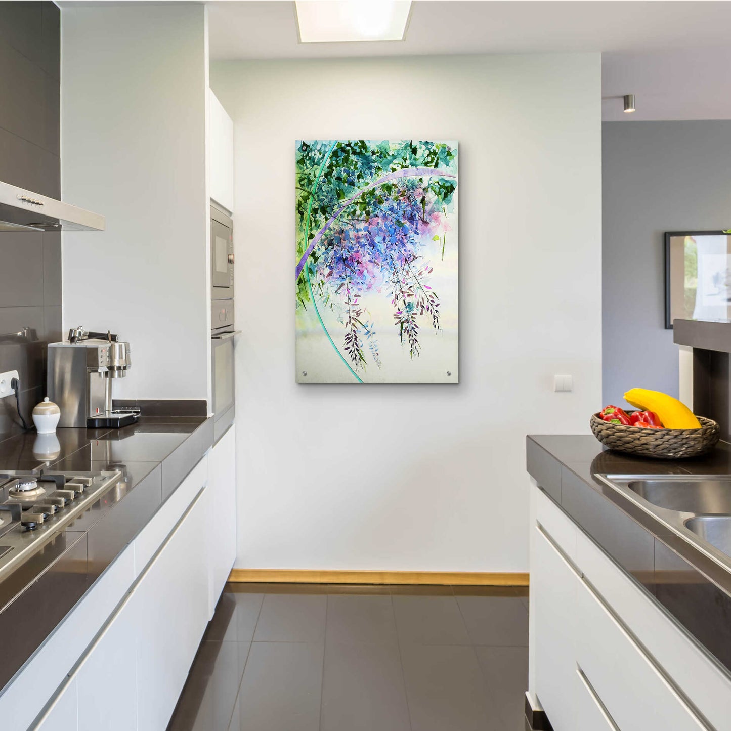 Epic Art 'Wisteria' by Rita Shimelfarb, Acrylic Glass Wall Art,24x36