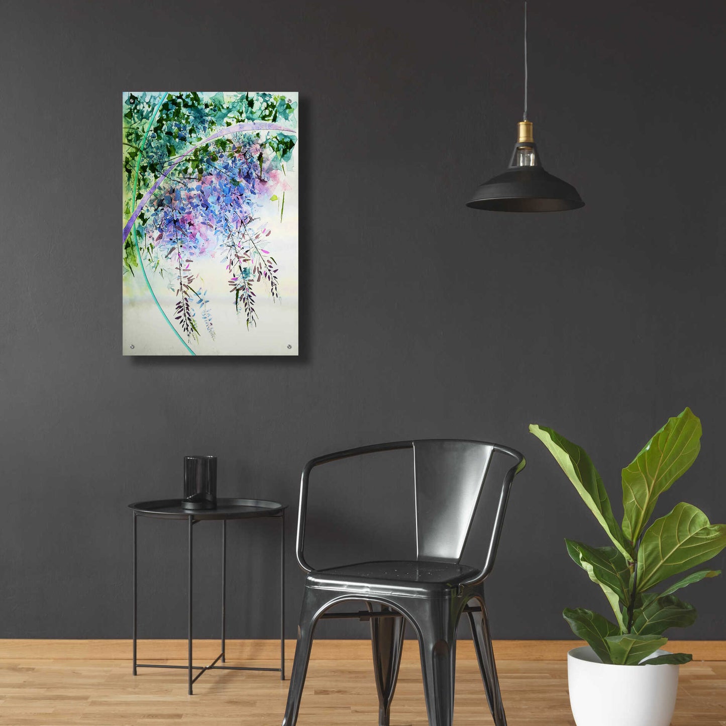 Epic Art 'Wisteria' by Rita Shimelfarb, Acrylic Glass Wall Art,24x36