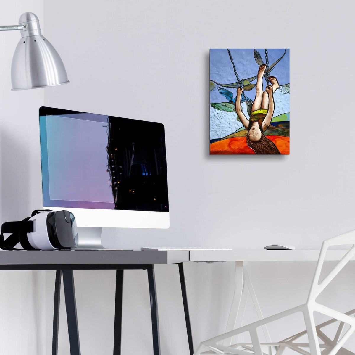 Epic Art 'Up' by Rita Shimelfarb, Acrylic Glass Wall Art,12x16