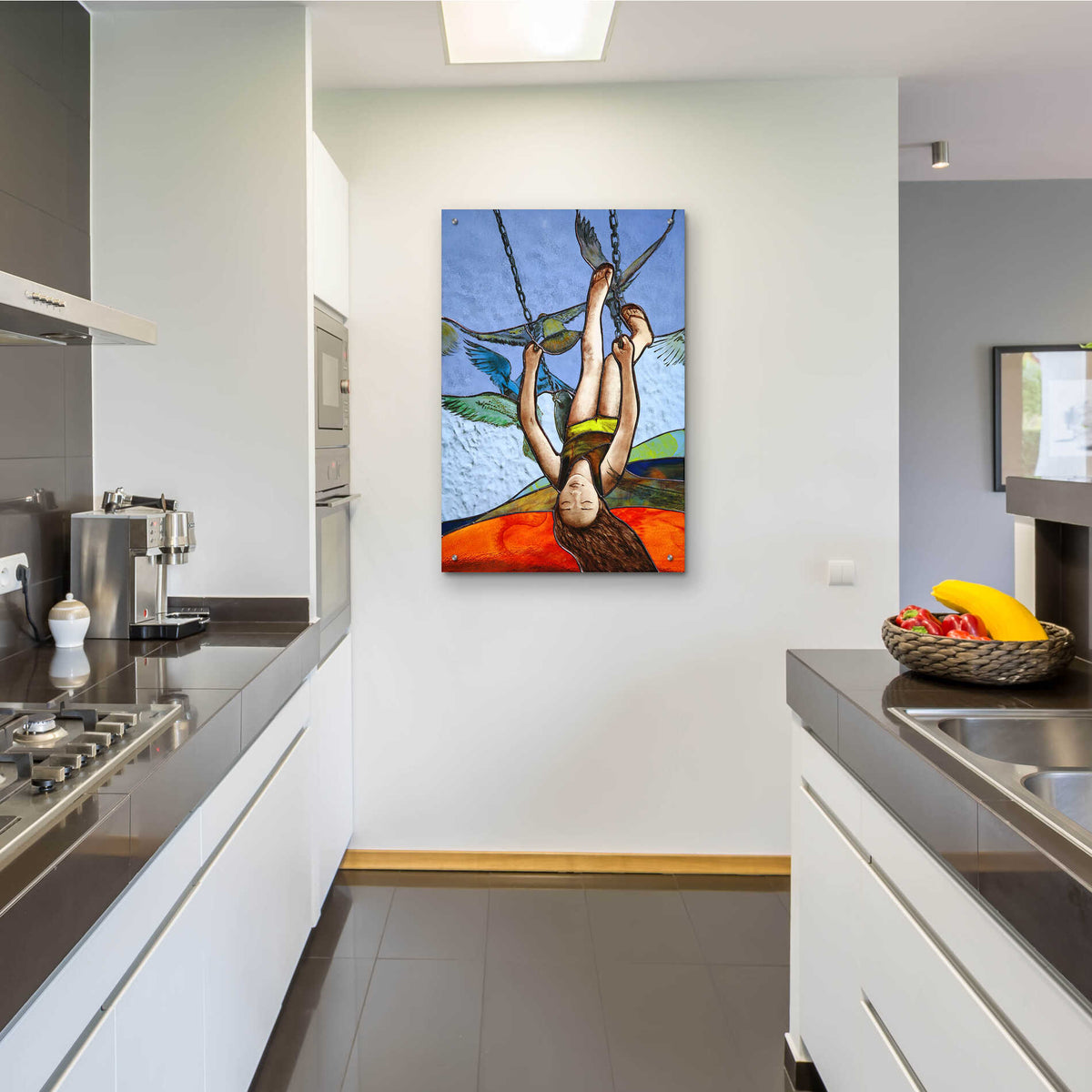 Epic Art 'Up' by Rita Shimelfarb, Acrylic Glass Wall Art,24x36
