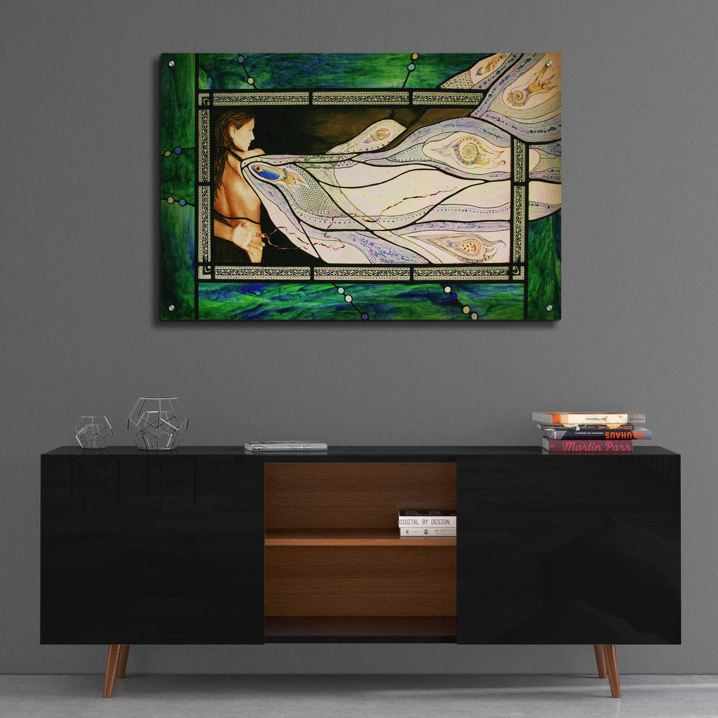 Epic Art 'Un-Wound' by Rita Shimelfarb, Acrylic Glass Wall Art,36x24