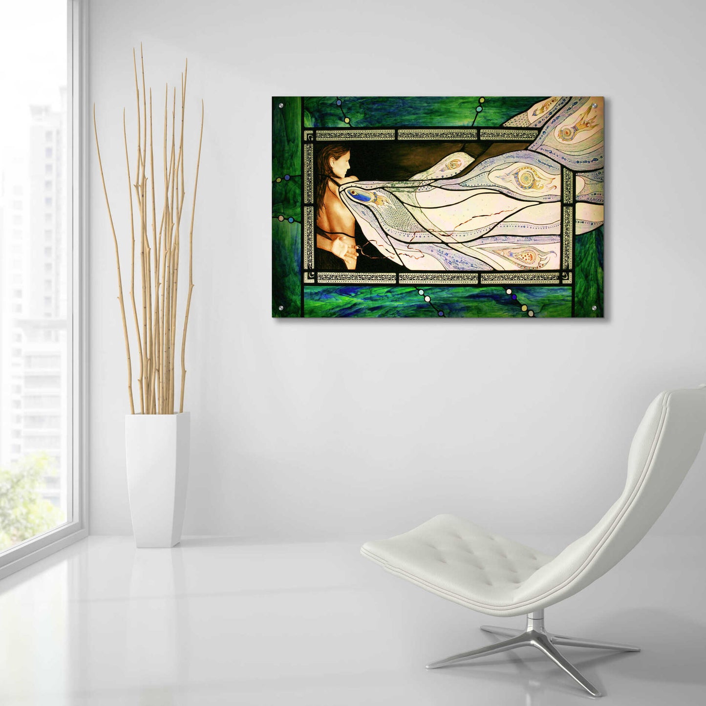 Epic Art 'Un-Wound' by Rita Shimelfarb, Acrylic Glass Wall Art,36x24