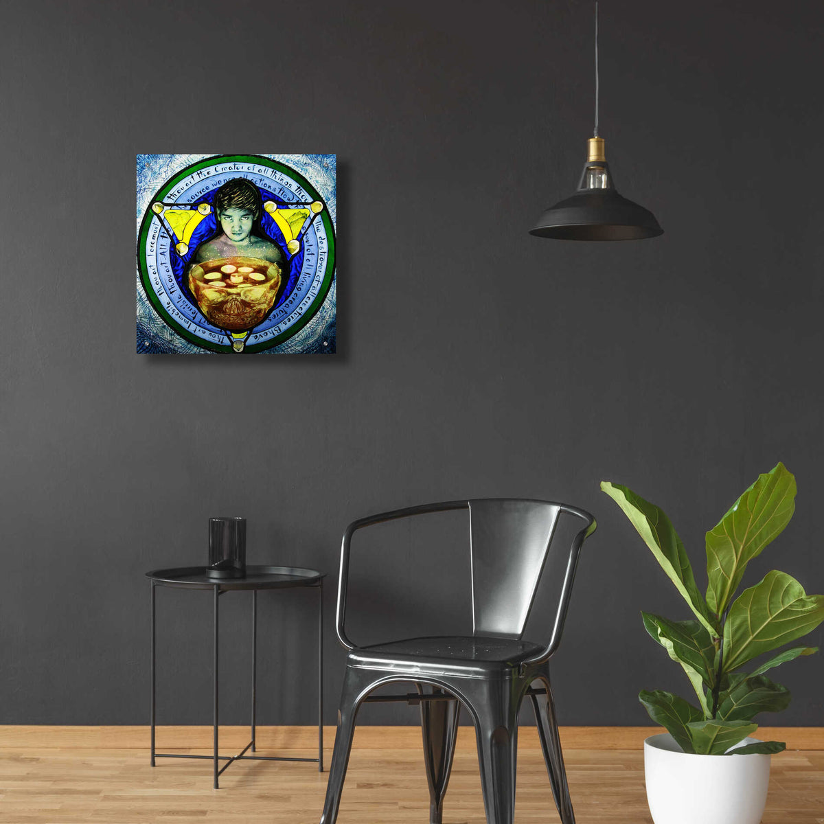 Epic Art 'Shiva' by Rita Shimelfarb, Acrylic Glass Wall Art,24x24