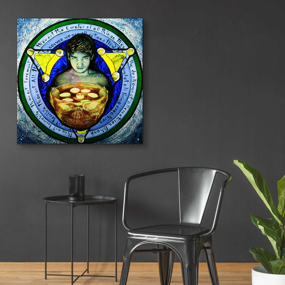 Epic Art 'Shiva' by Rita Shimelfarb, Acrylic Glass Wall Art,36x36